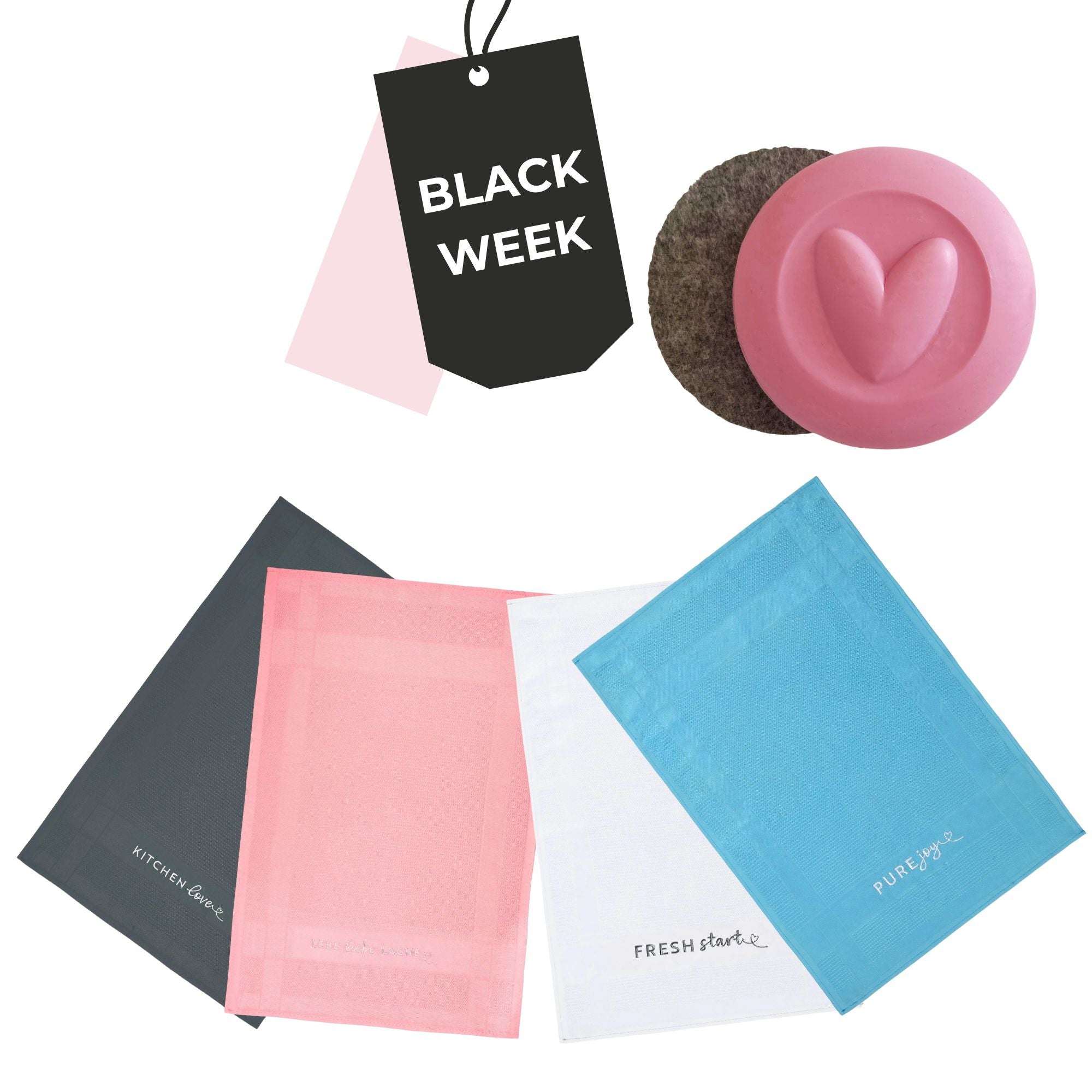 Pink Sunrise Seife & 2x Mikrofasertücher-Sets | food with love Edition