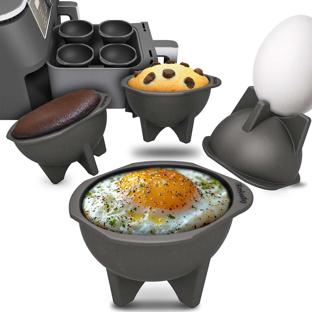 ZauberFry | Pochiereinsätze für Airfryer (4er-Set)