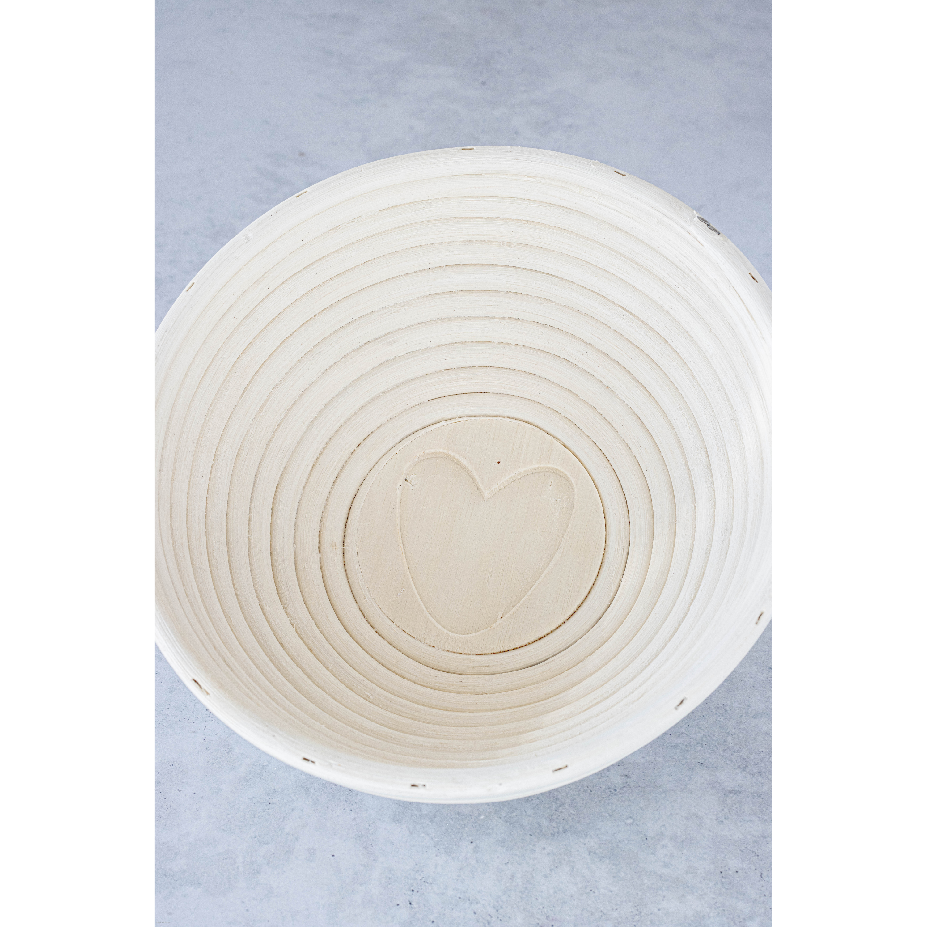 Gärkörbchen „food with love“ aus Peddigrohr | rund Ø 23 cm