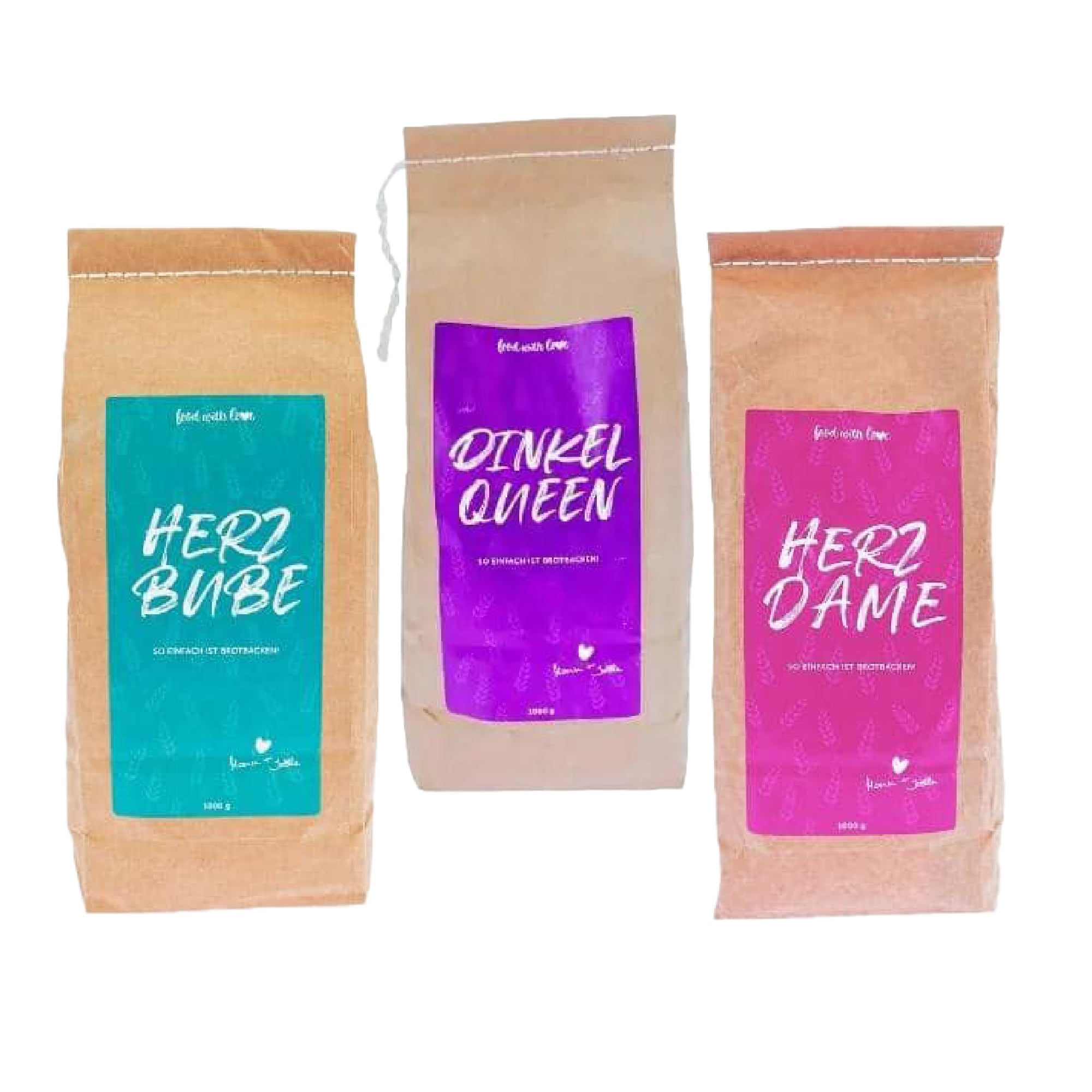 Brotbackmischung | Dinkelbrot, Weizenmischbrot, Weißbrot | 3x 1000g