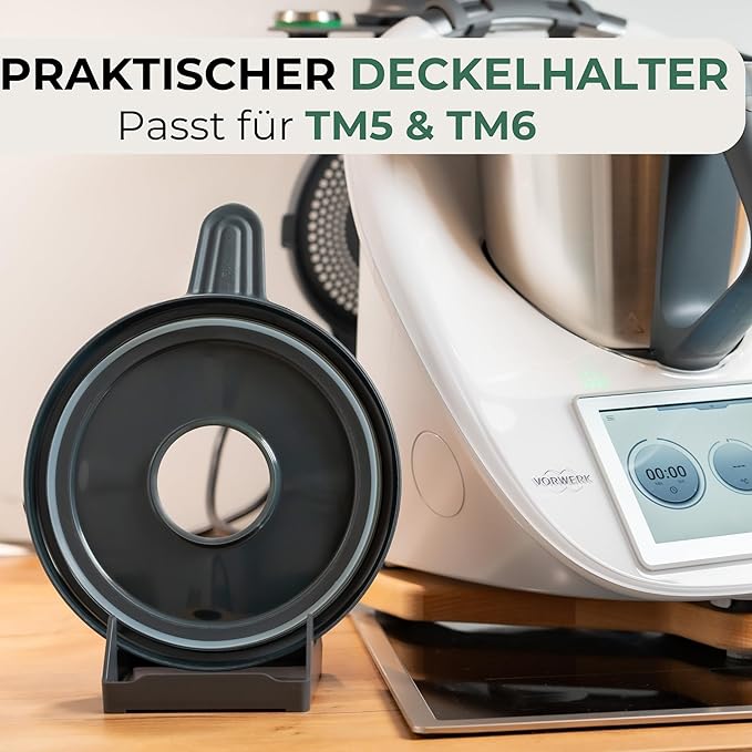 STERNEKOCH Deckelhalter mit Abtropfschale für Thermomix TM6, TM5