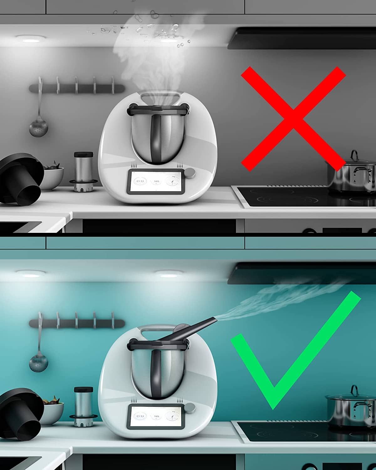 mixtaste® | Dampfumleiter-Kamin für Thermomix