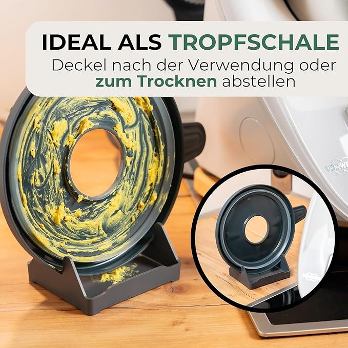 STERNEKOCH Deckelhalter mit Abtropfschale für Thermomix TM6, TM5