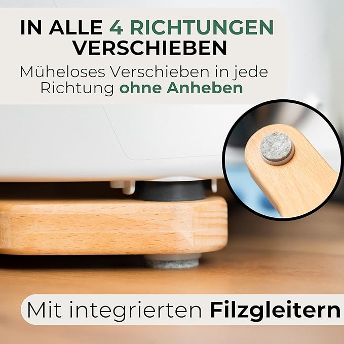 STERNEKOCH Gleitbrett aus Buchenholz für Thermomix TM6, TM5