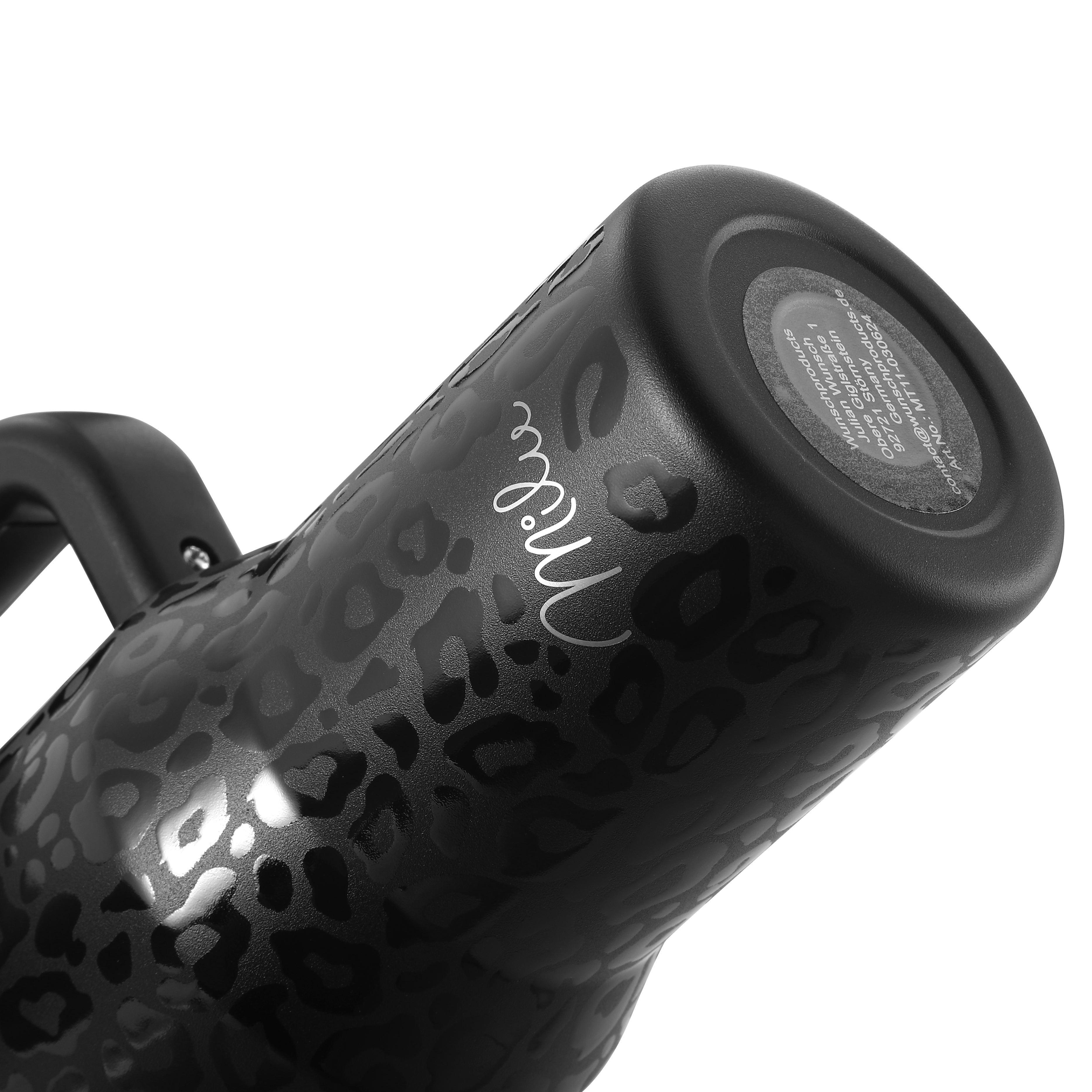Milu Edelstahl Tumbler-Set 1200 ml, 3-tlg., 3D Leoparden-Print, mit Trinkhalm