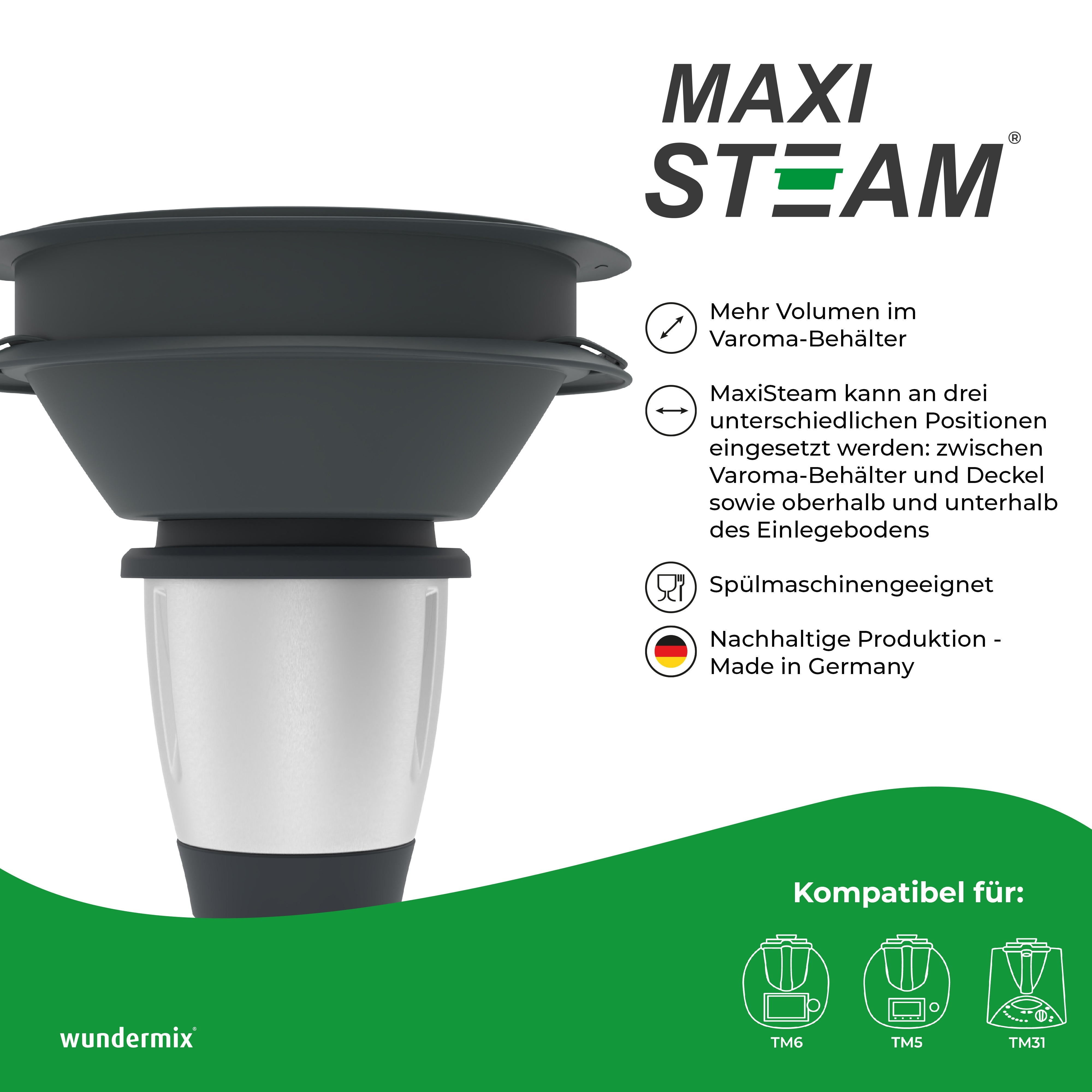 MaxiSteam® | Varoma-Vergrößerung für TM6, TM5, TM31