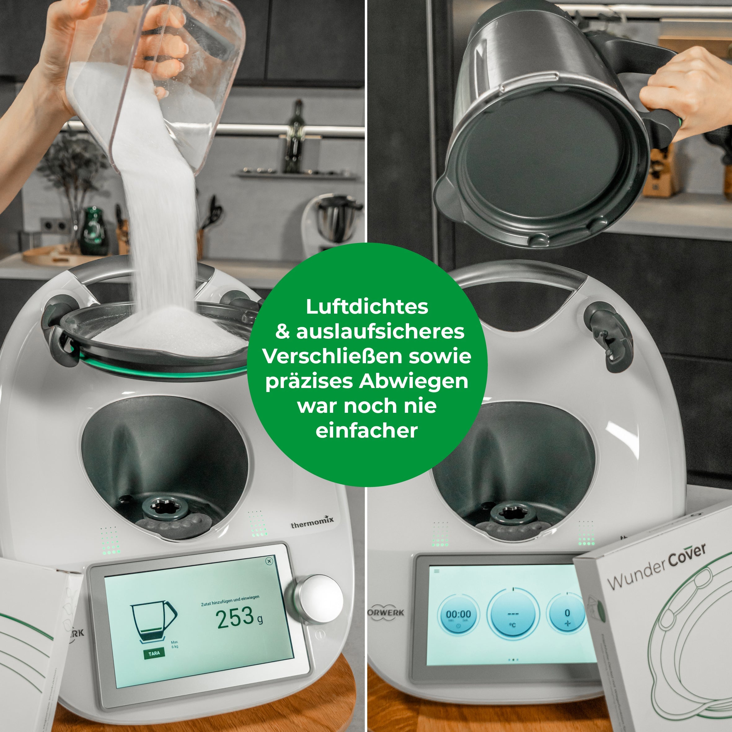 WunderCover® | Frischhalte-Deckel mit Wiegefunktion für Thermomix TM7, TM6, TM5