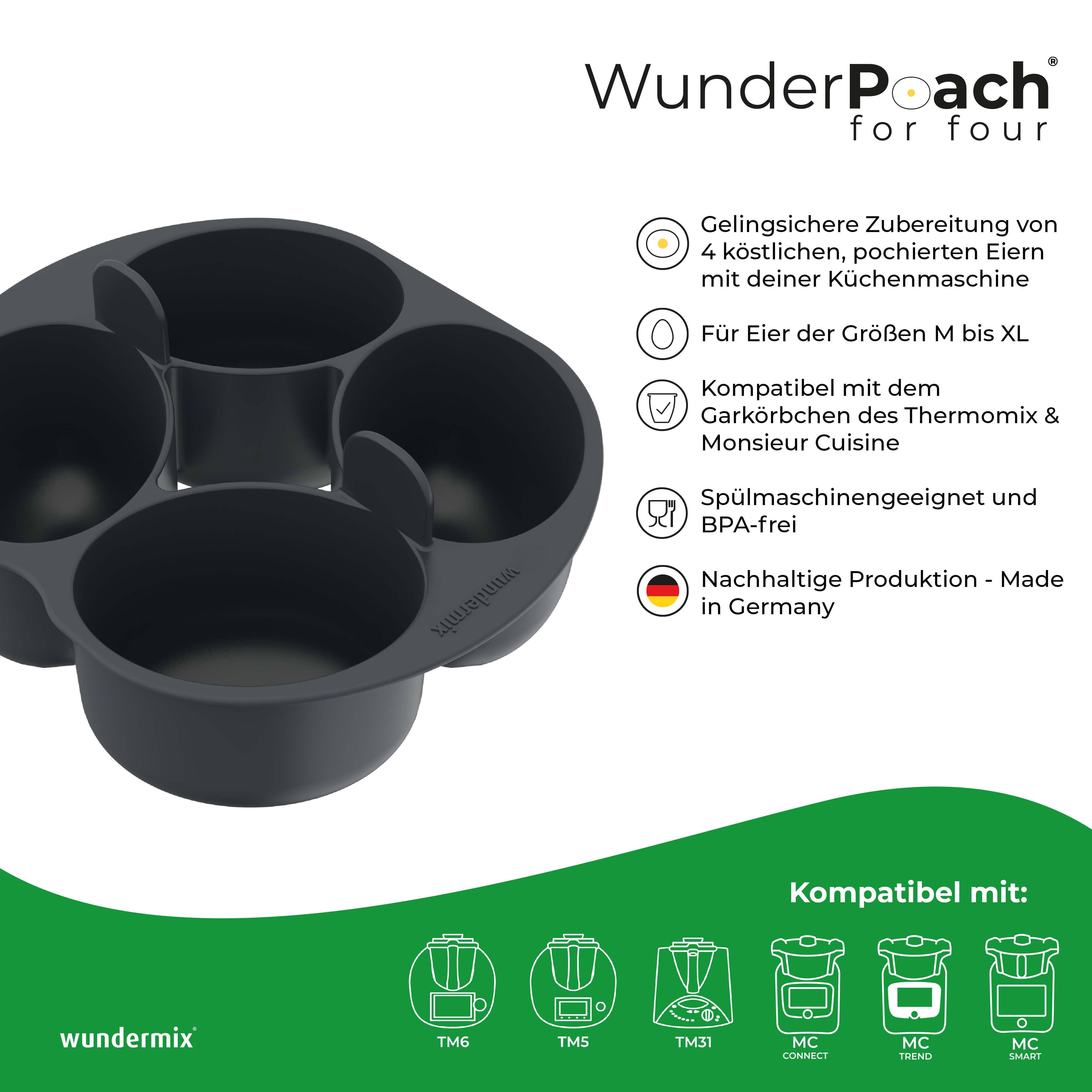 WunderPoach® for four | Pochiereinsatz für Thermomix, Monsieur Cuisine, Cookit