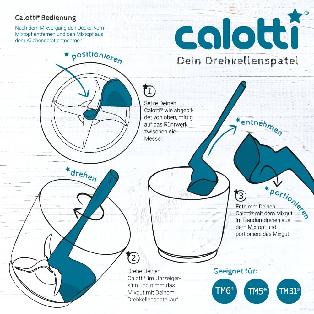 Calotti® | Drehkellenspatel für Thermomix TM7, TM6, TM5, TM31