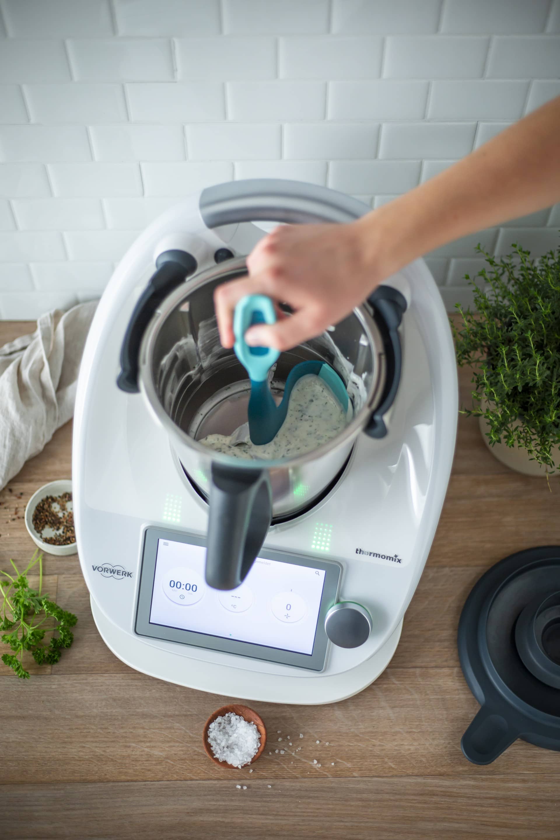 Calotti® Silikon + | Drehkellenspatel für Thermomix TM7, TM6, TM5, TM31