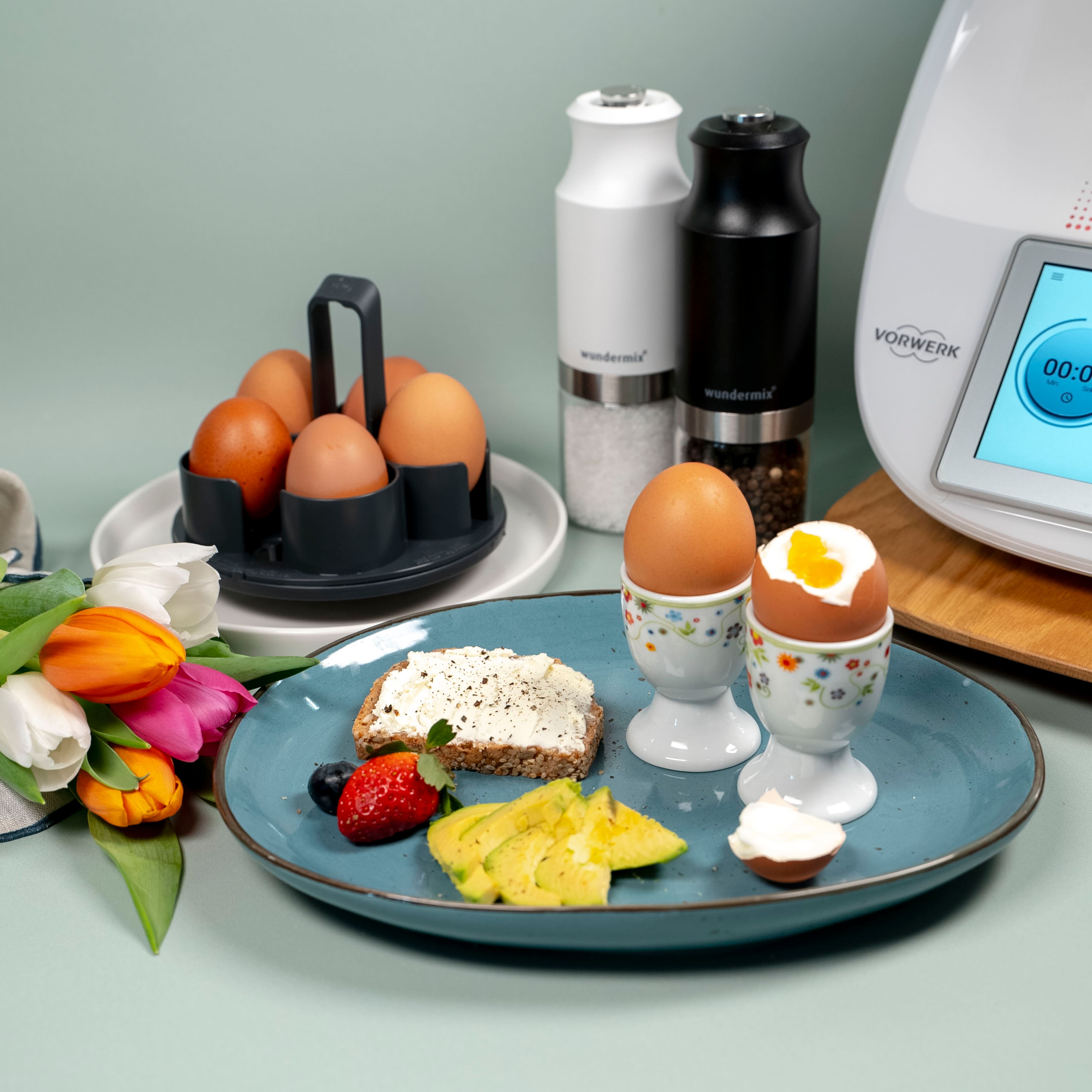 EggPro® (mit Träger) | Eierhalter für Thermomix TM6, TM5, TM31