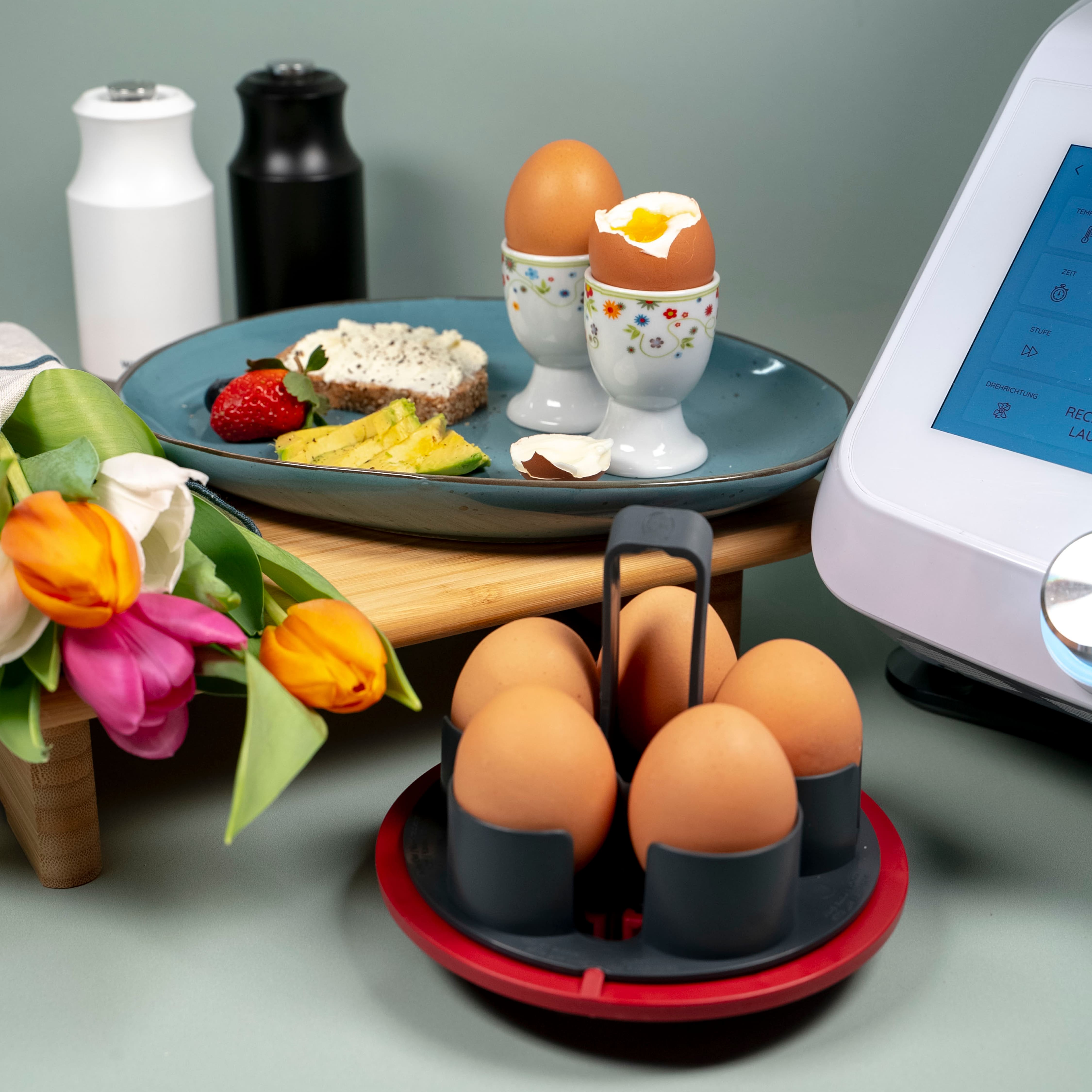 EggPro | Eierhalter-Aufsatz inkl. Träger für Monsieur Cuisine Smart, Trend, Connect