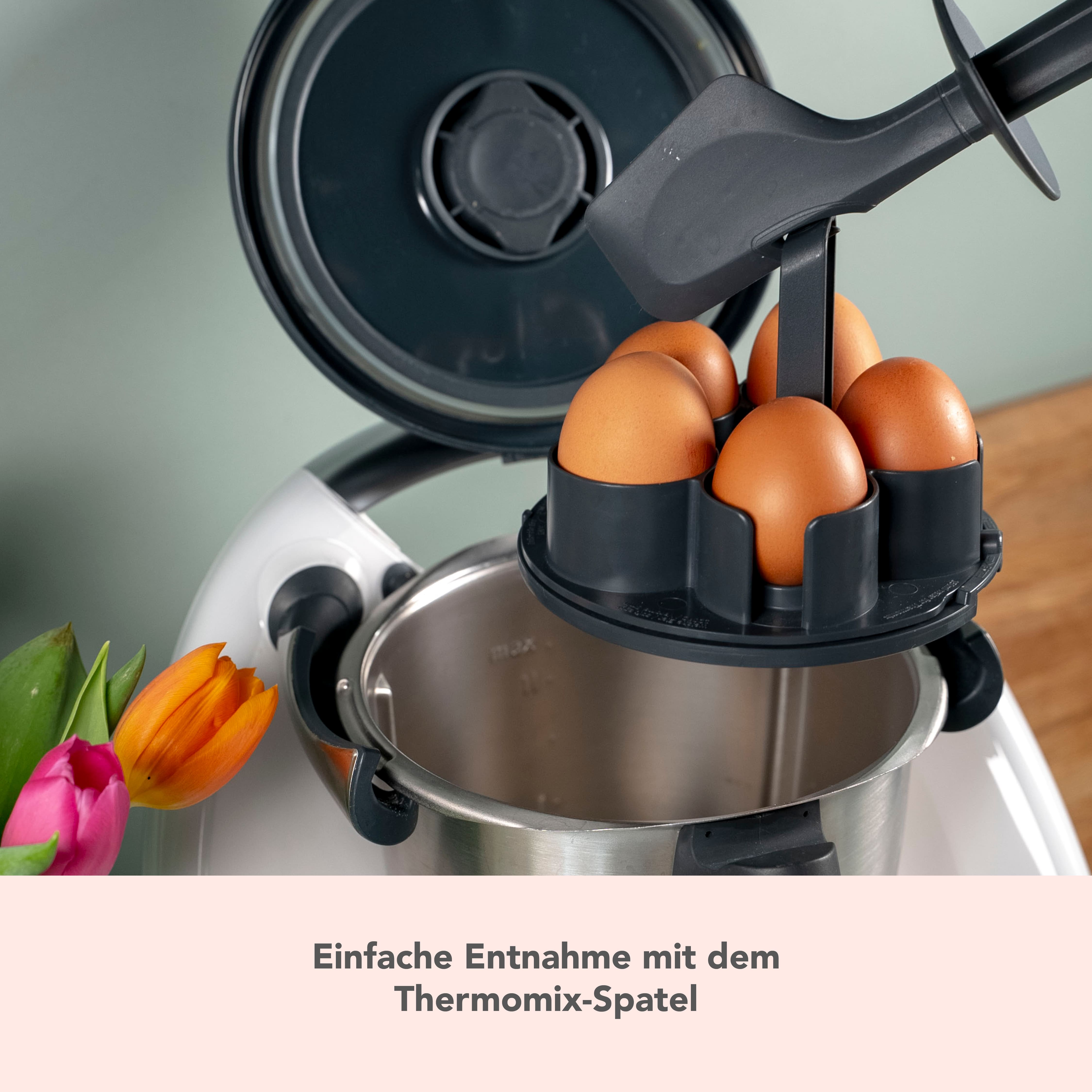 EggPro® (mit Träger) | Eierhalter für Thermomix TM6, TM5, TM31