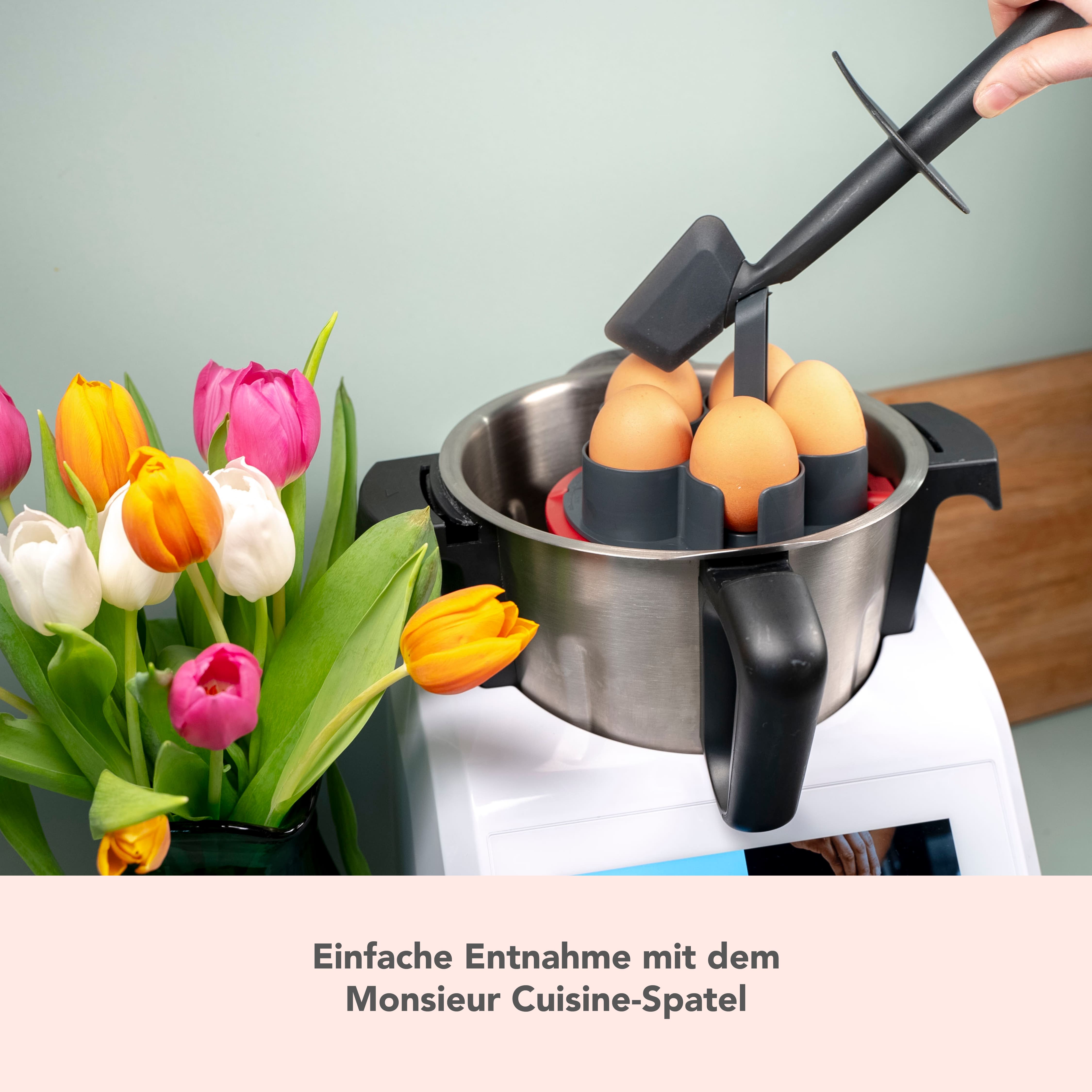 EggPro | Eierhalter-Aufsatz inkl. Träger für Monsieur Cuisine Smart, Trend, Connect