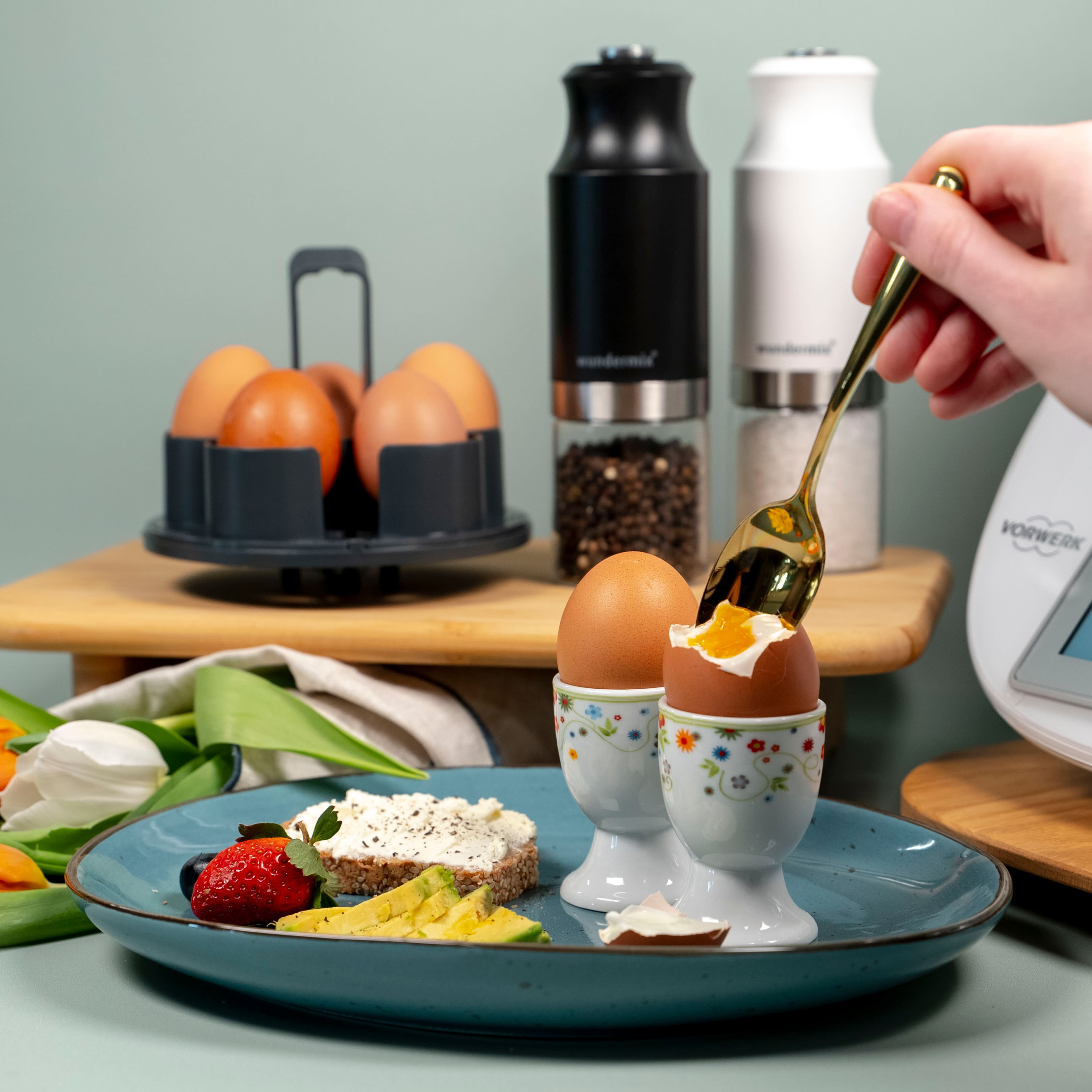 EggPro | Eierhalter-Aufsatz inkl. Träger für Monsieur Cuisine Smart, Trend, Connect