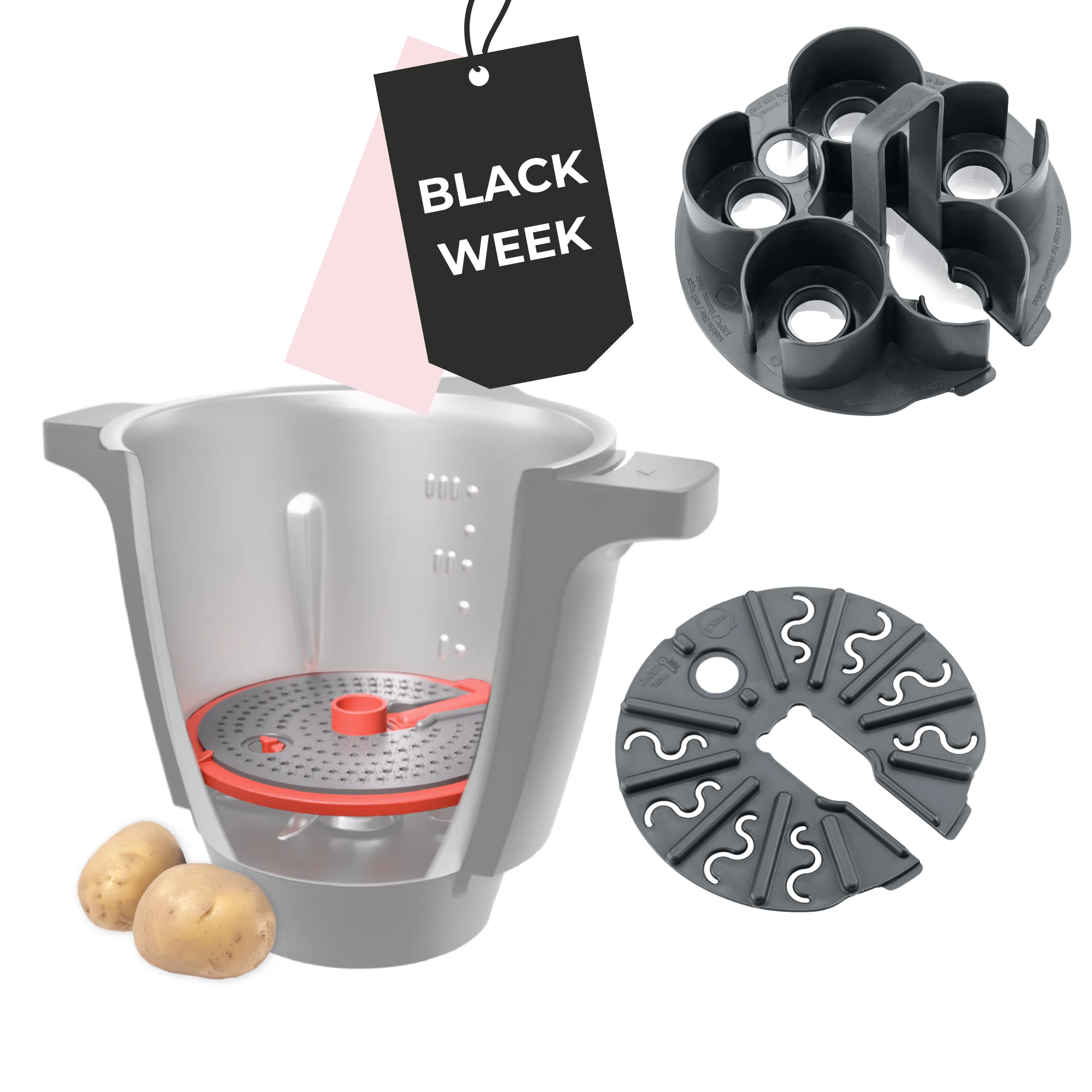 Peel & Cook Set für Monsieur Cuisine | WunderPeeler® V2 + WunderPlate® + EggPro