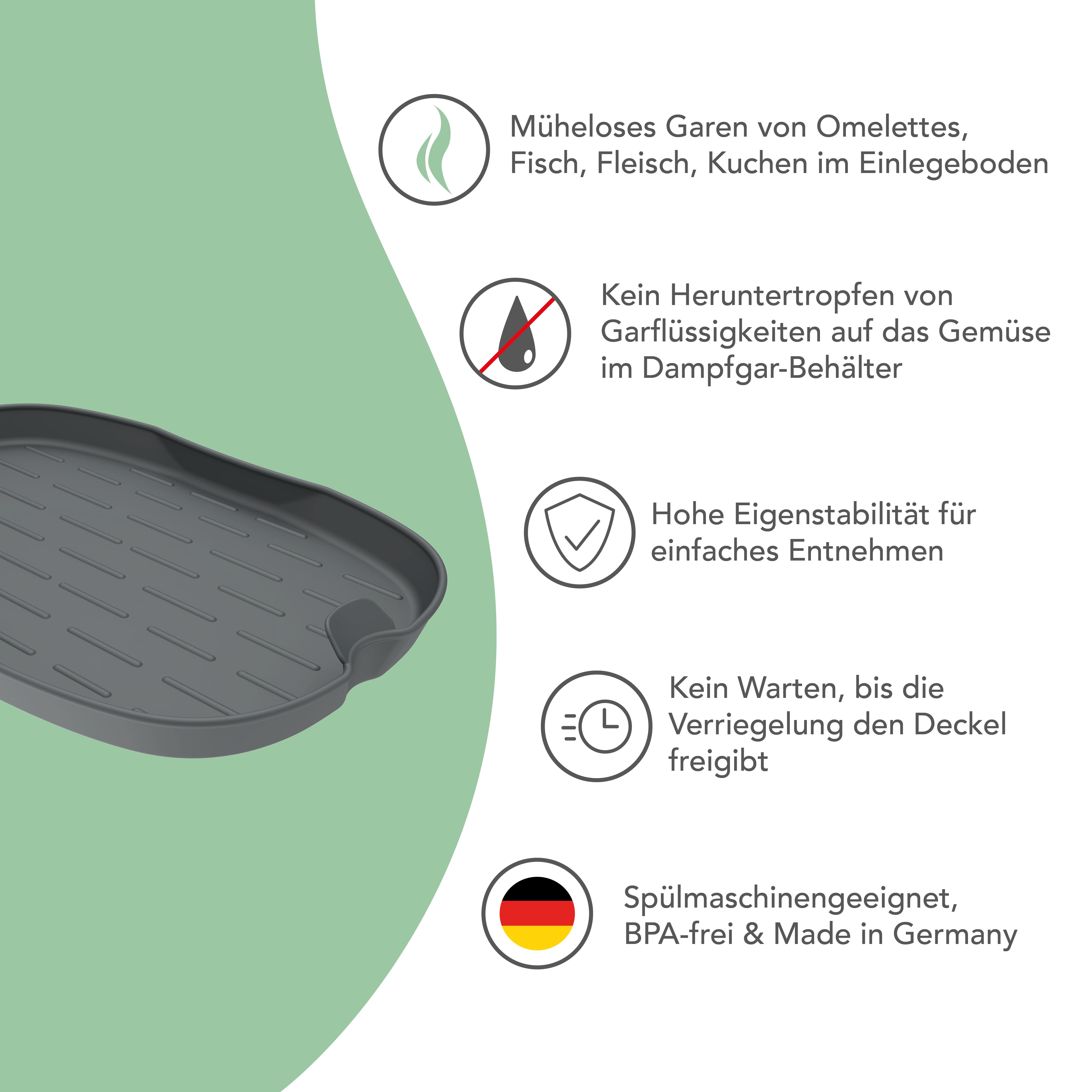 FlexiSteam® | Silikon-Auflaufform für Varoma-Einlegeboden | Thermomix TM7