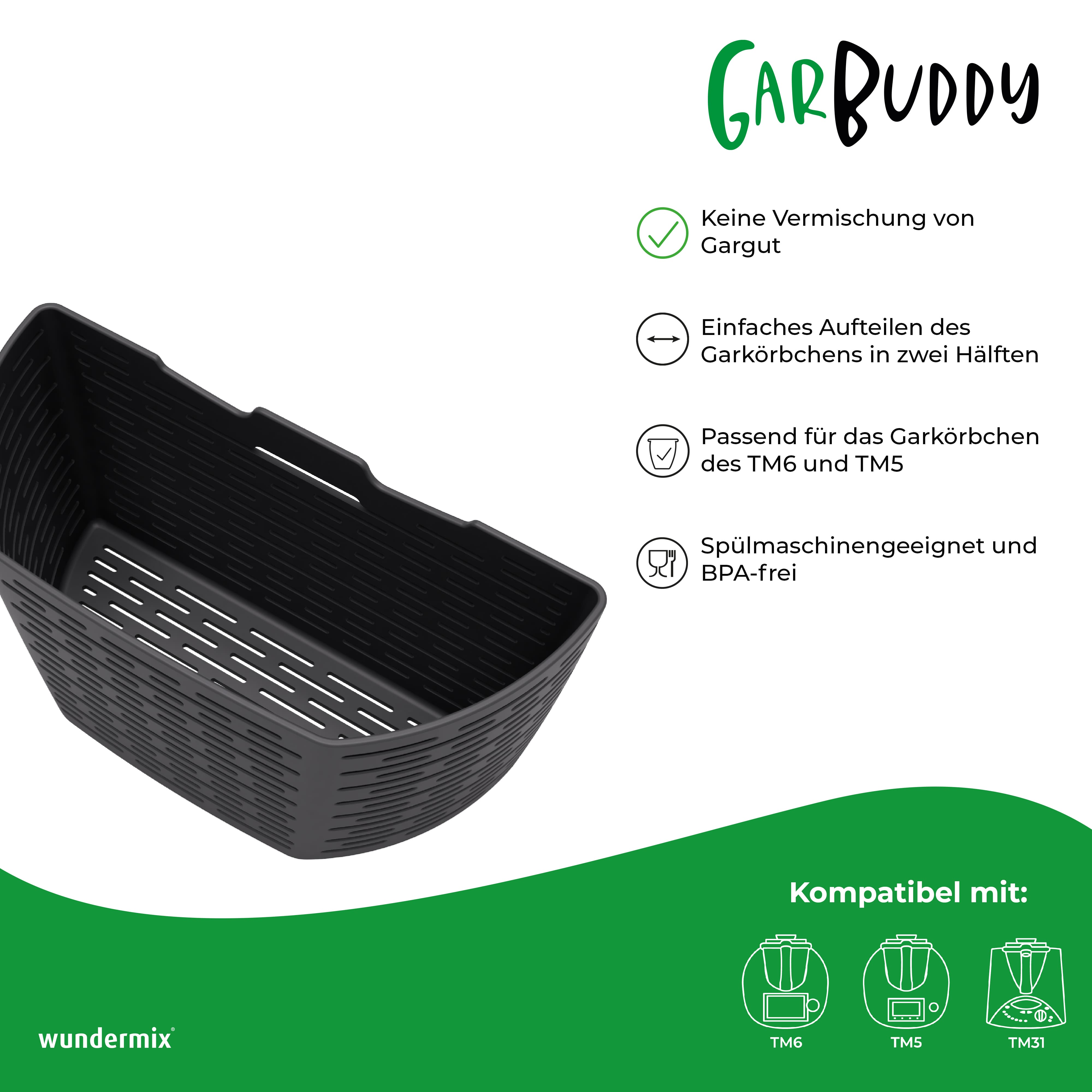 GarBuddy® | Einsatz für Garkorb des Thermomix TM7, TM6, TM5, TM31