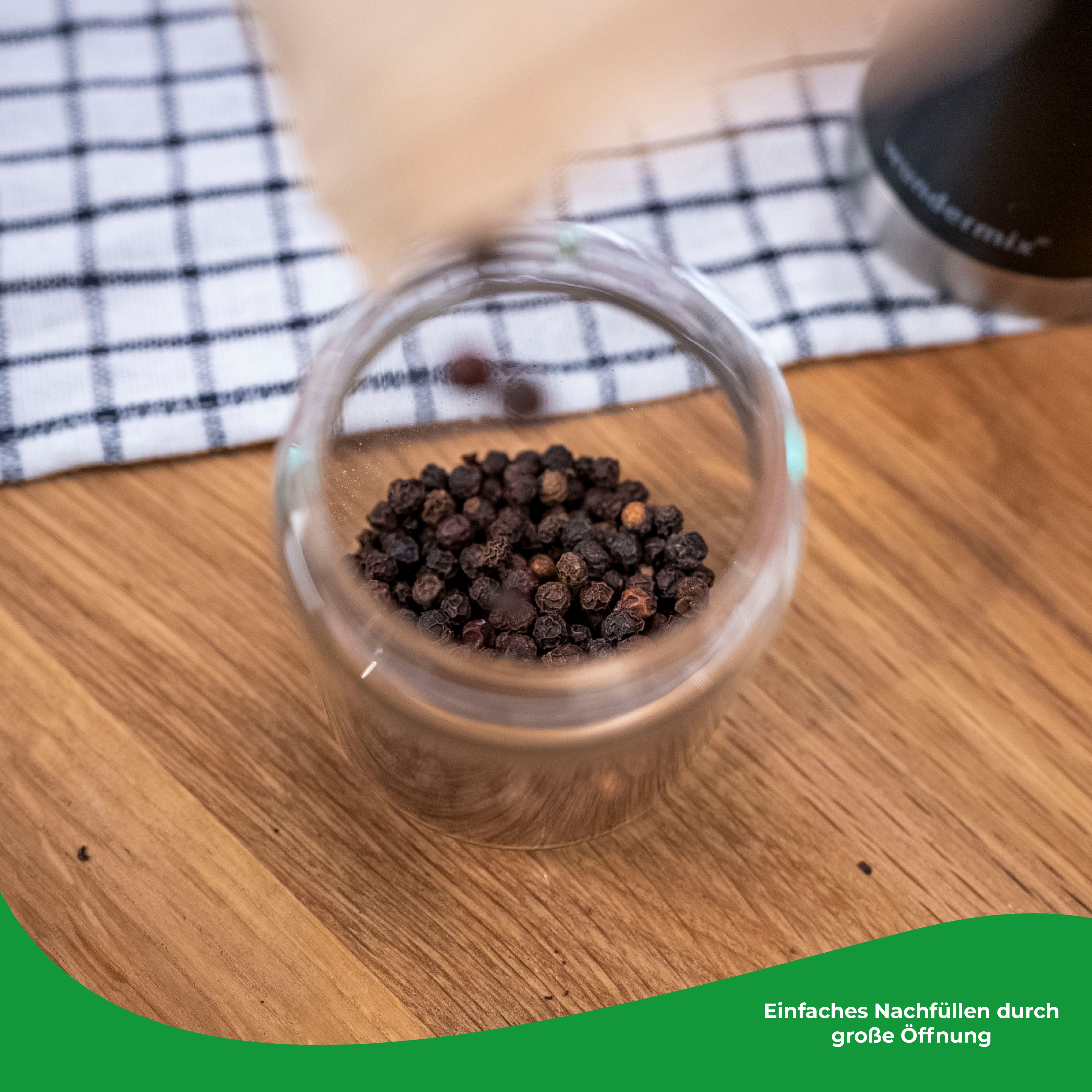 WunderSpicer® | Elektrische Salz- oder Pfeffermühle mit Keramik-Mahlwerk