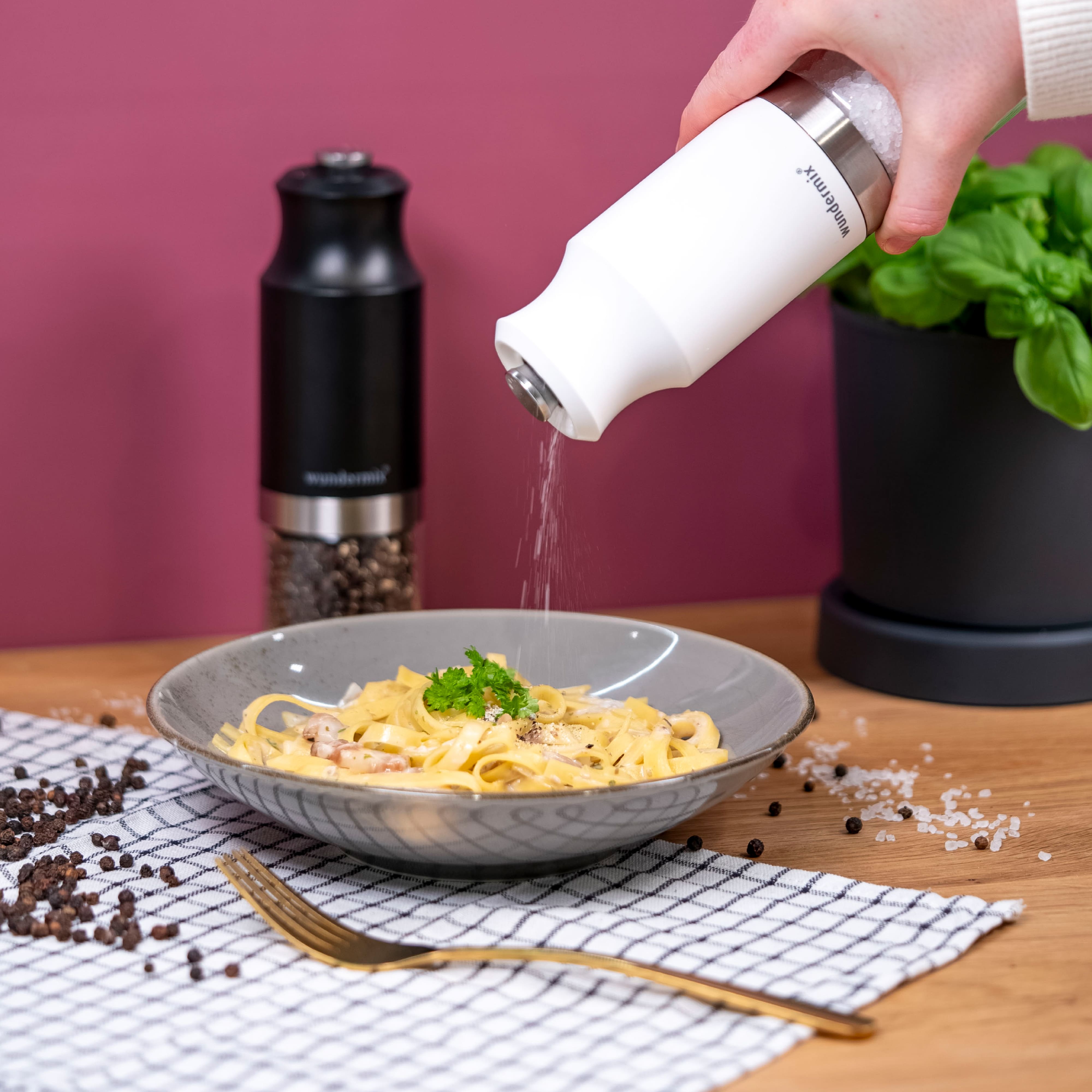 WunderSpicer® | Elektrische Salz- oder Pfeffermühle mit Keramik-Mahlwerk