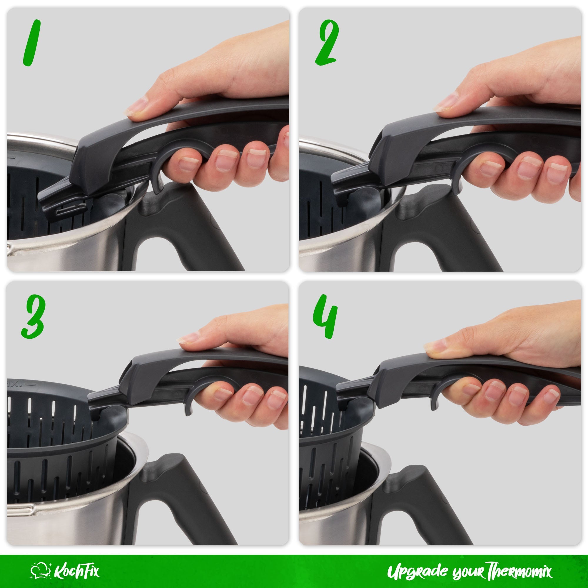 KochFix | Griff für Thermomix-Garkörbchen / Gareinsatz für Thermomix TM7, TM6, TM5, TM31