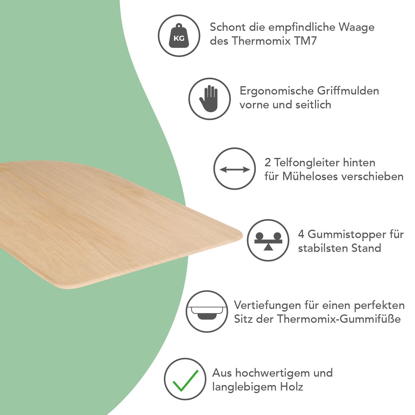 KitchenSlider® H | Premium-Gleitbrett für Thermomix TM7