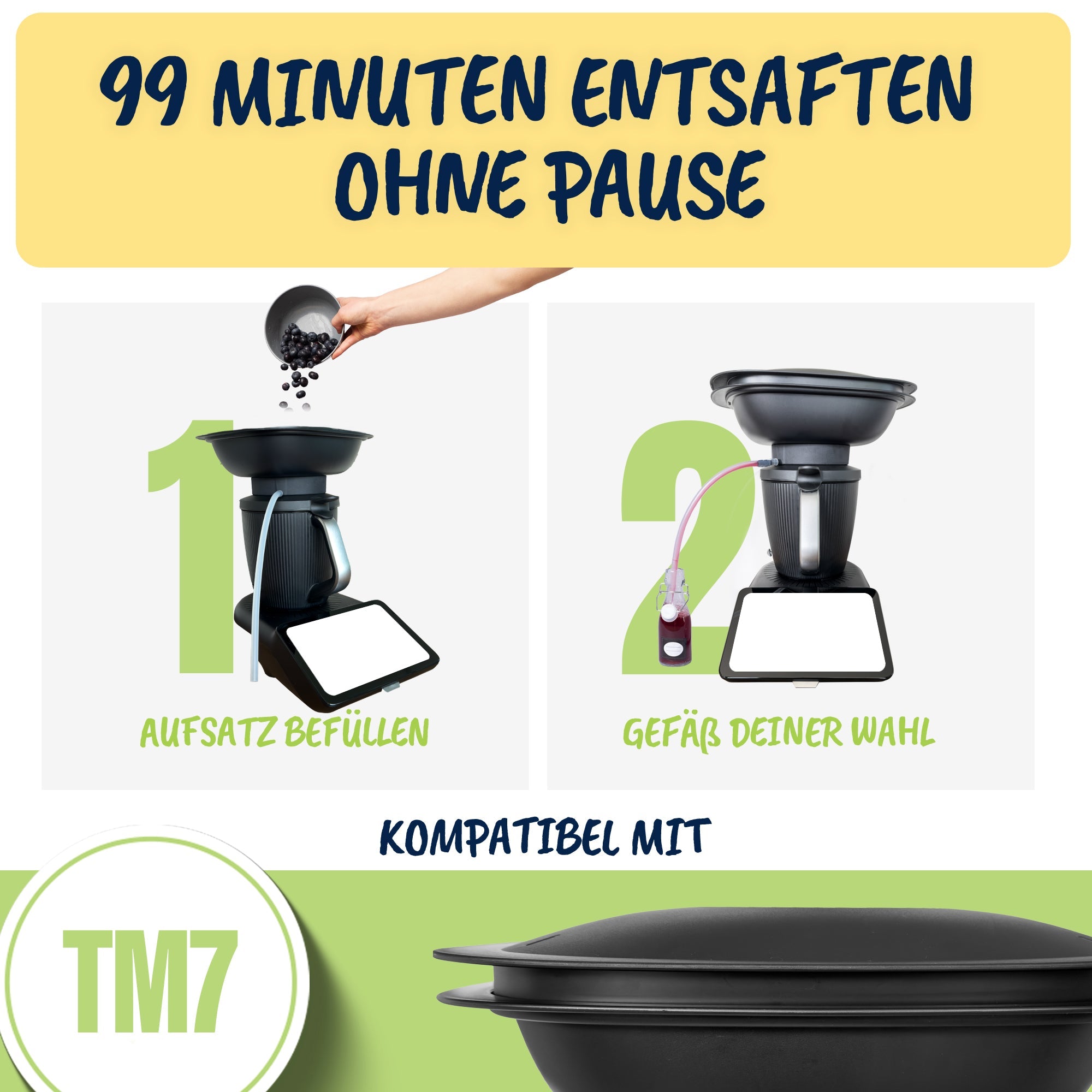 Dampfentsafter-Aufsatz von MixFino® für TM7