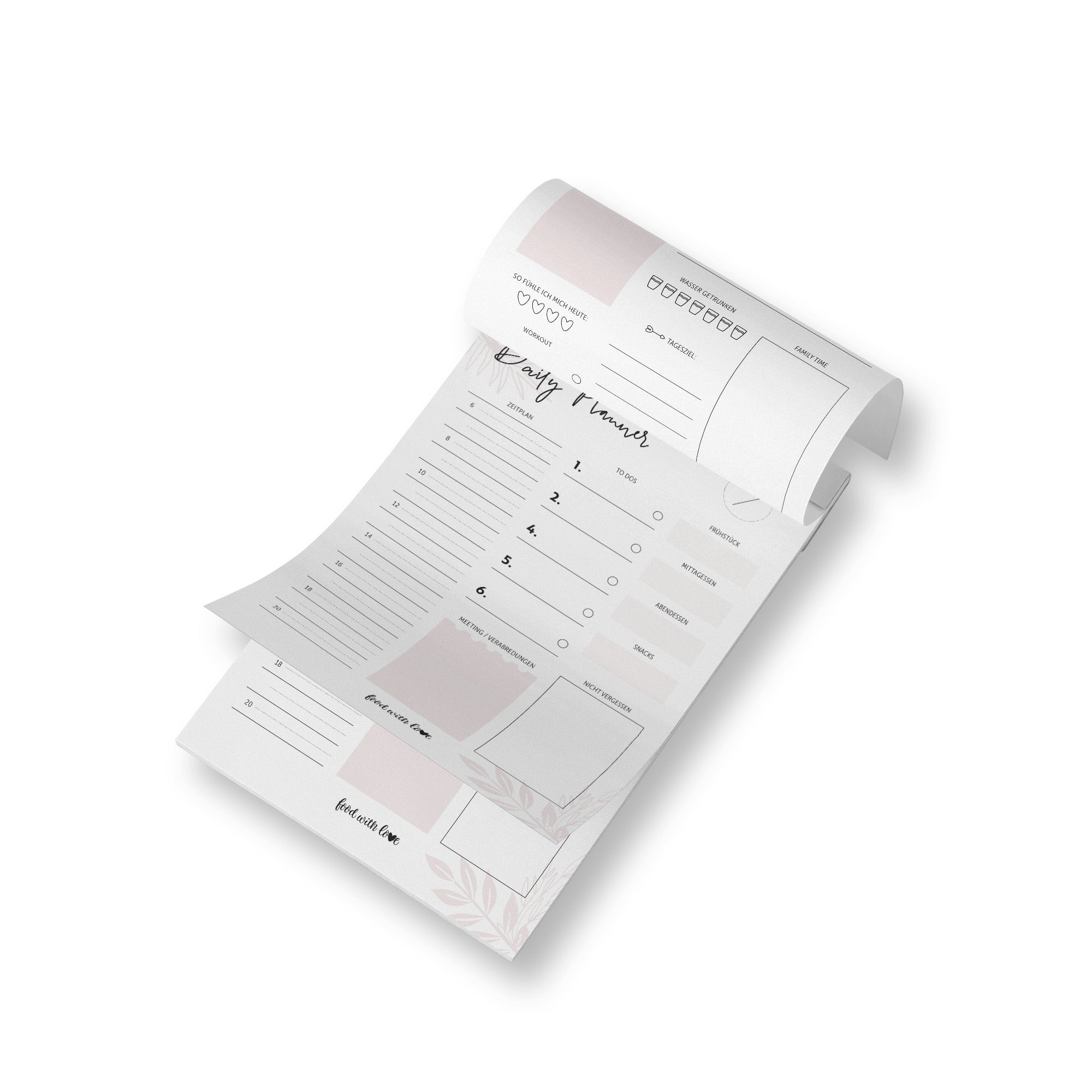 Daily Planner «food with love» | DIN A5 | 50 Blatt
