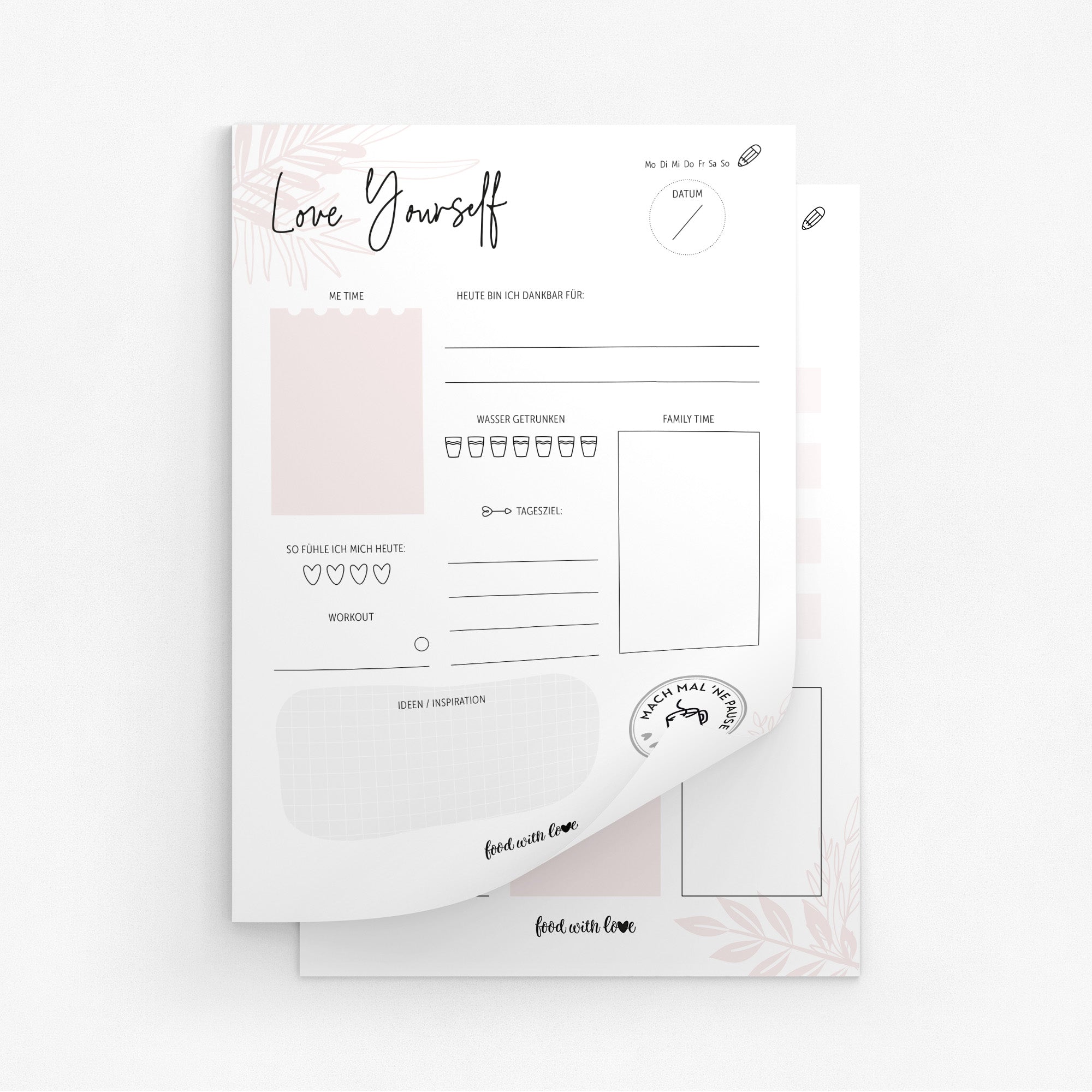 Daily Planner «food with love» | DIN A5 | 50 Blatt