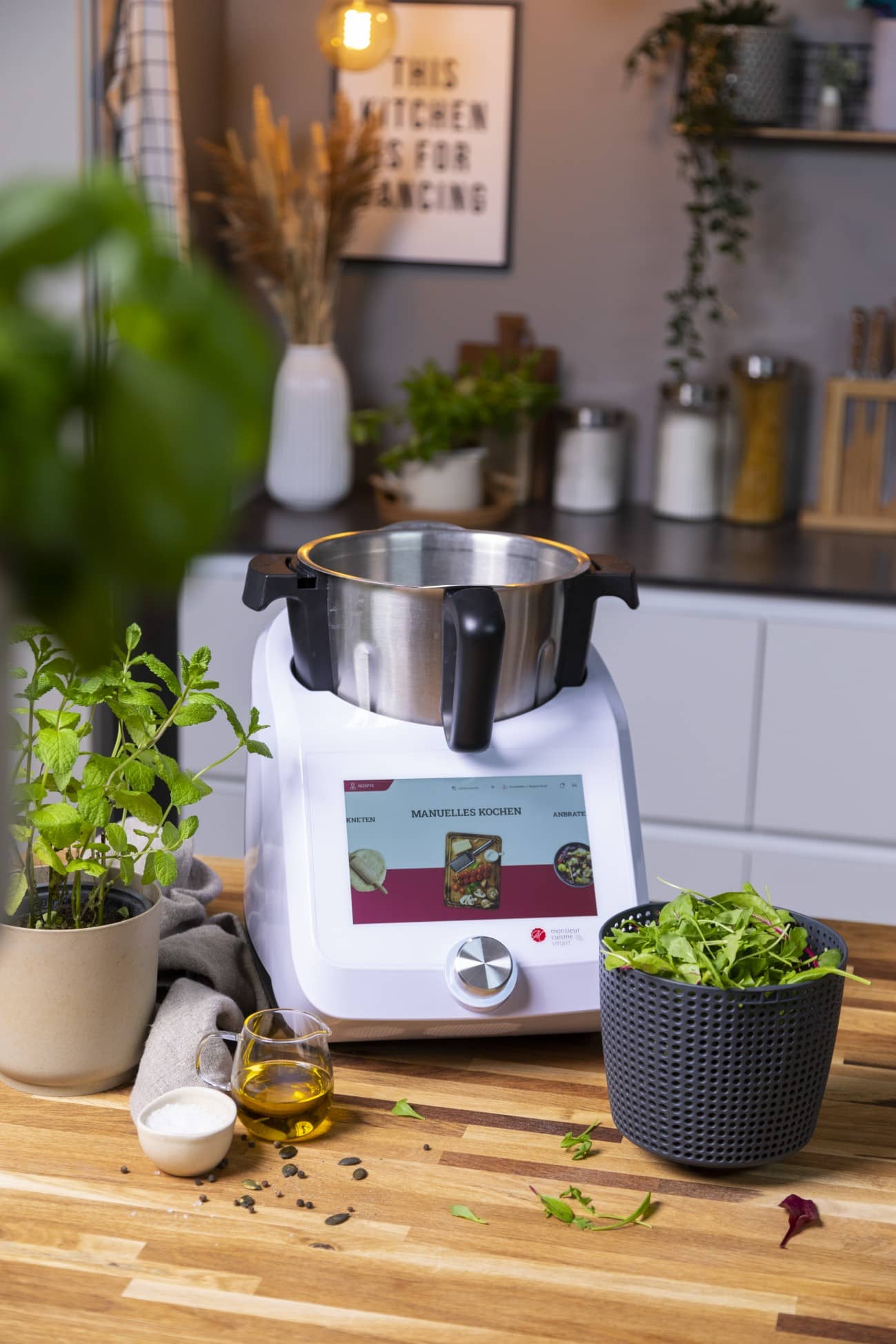 Salatschleuder-Aufsatz von MixFino® für Monsieur Cuisine Connect, Trend und Smart