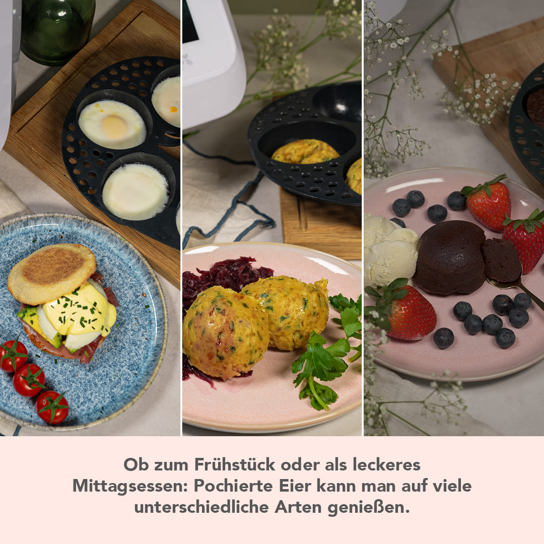 MixEgg® | Eierpochiereinsatz für TM7 und Monsieur Cuisine Smart, Trend, Connect