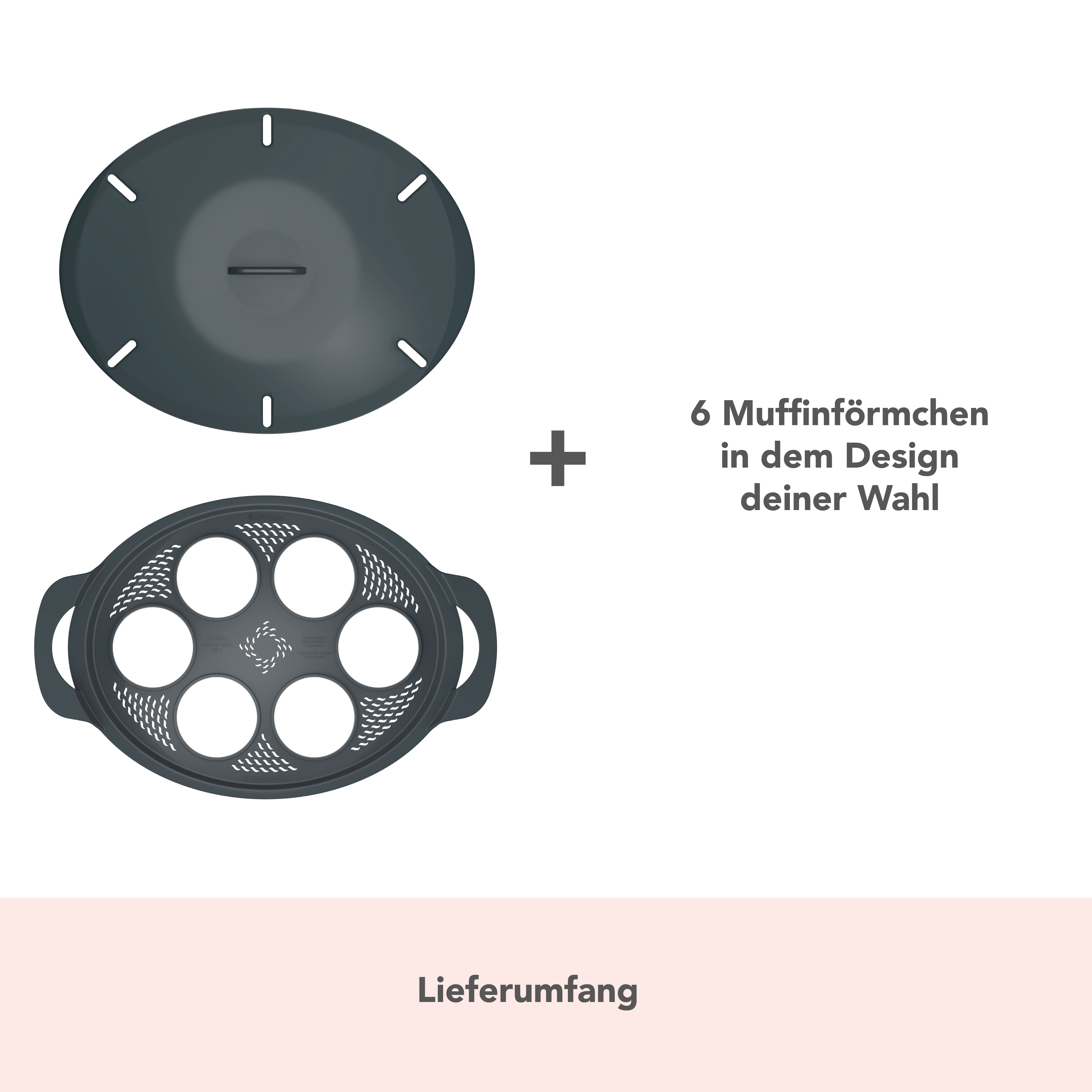 Muffinizer® | inkl. 6 Silikonförmchen | Backform für Thermomix TM6, TM5, TM31