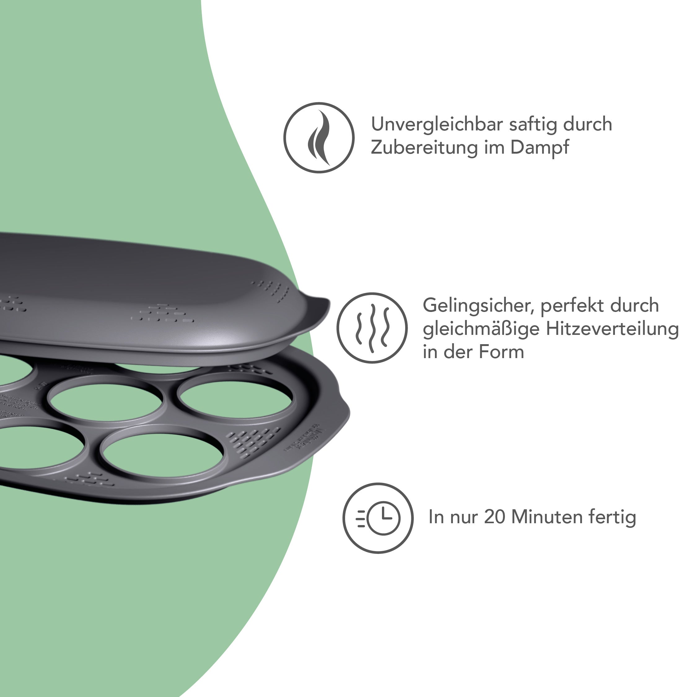 Muffinizer® | inkl. 10 Förmchen für Monsieur Cuisine Smart, Trend, Connect