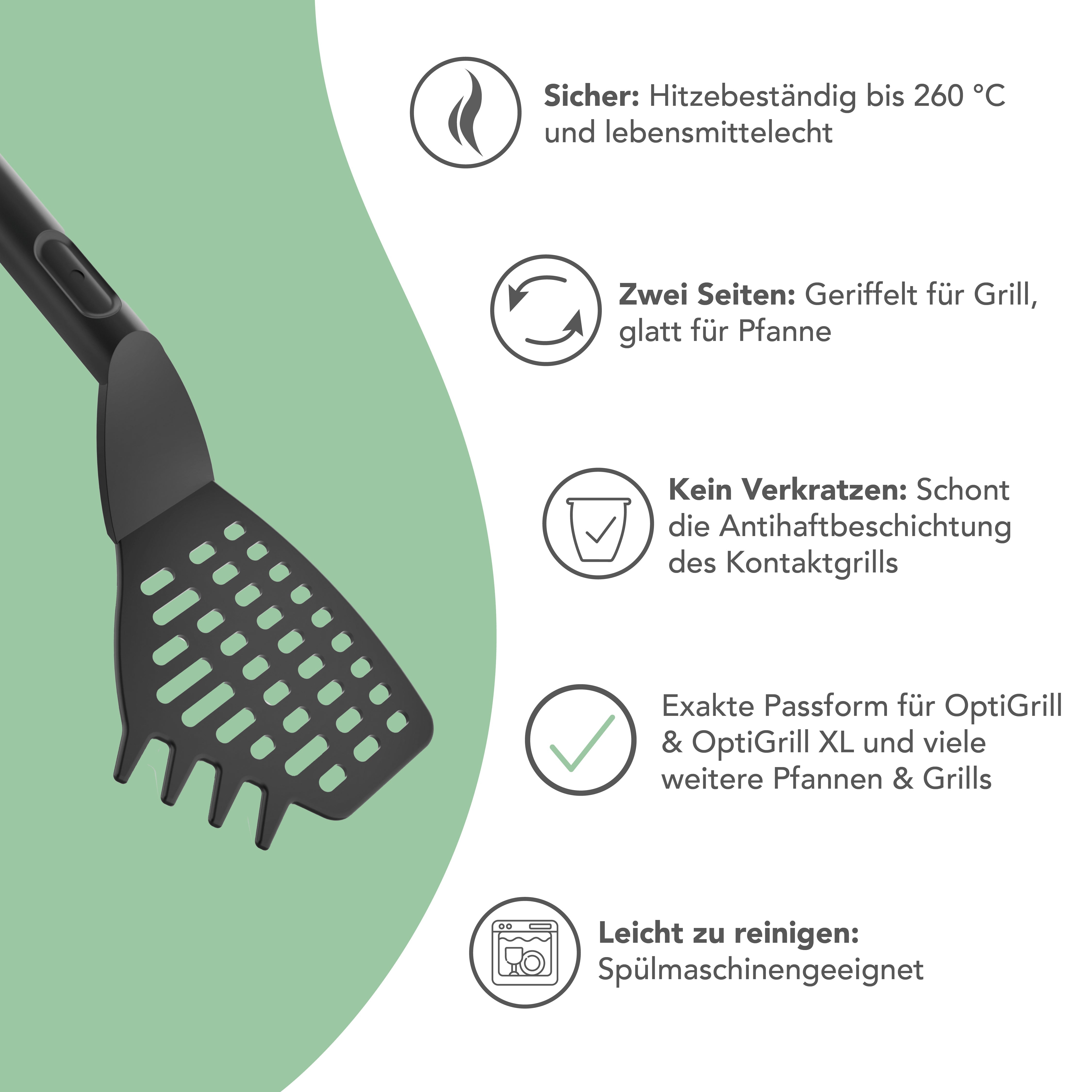 OptiSpatel® | Pfannenwender für Tefal OptiGrill & OptiGrill XL
