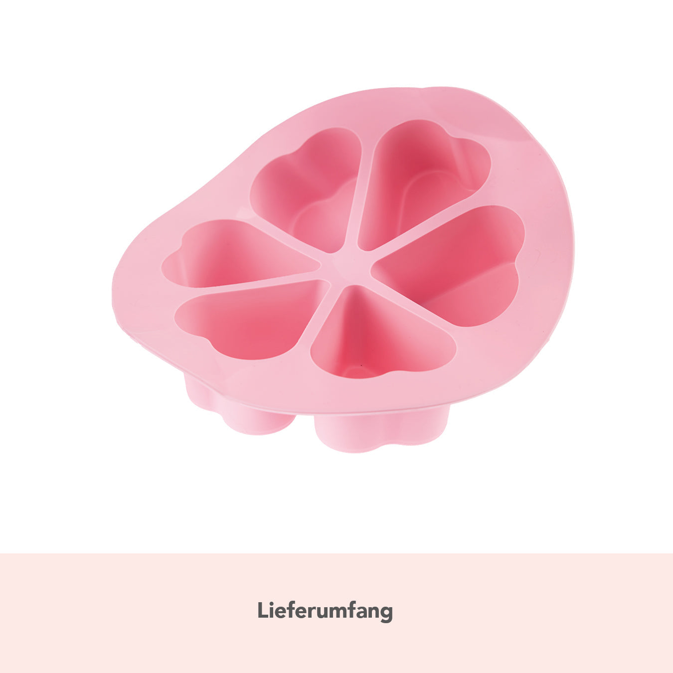 Silikon-Muffinform rosa Herzen - ideal für Varoma und Dampfgaraufsatz Monsieur Cuisine