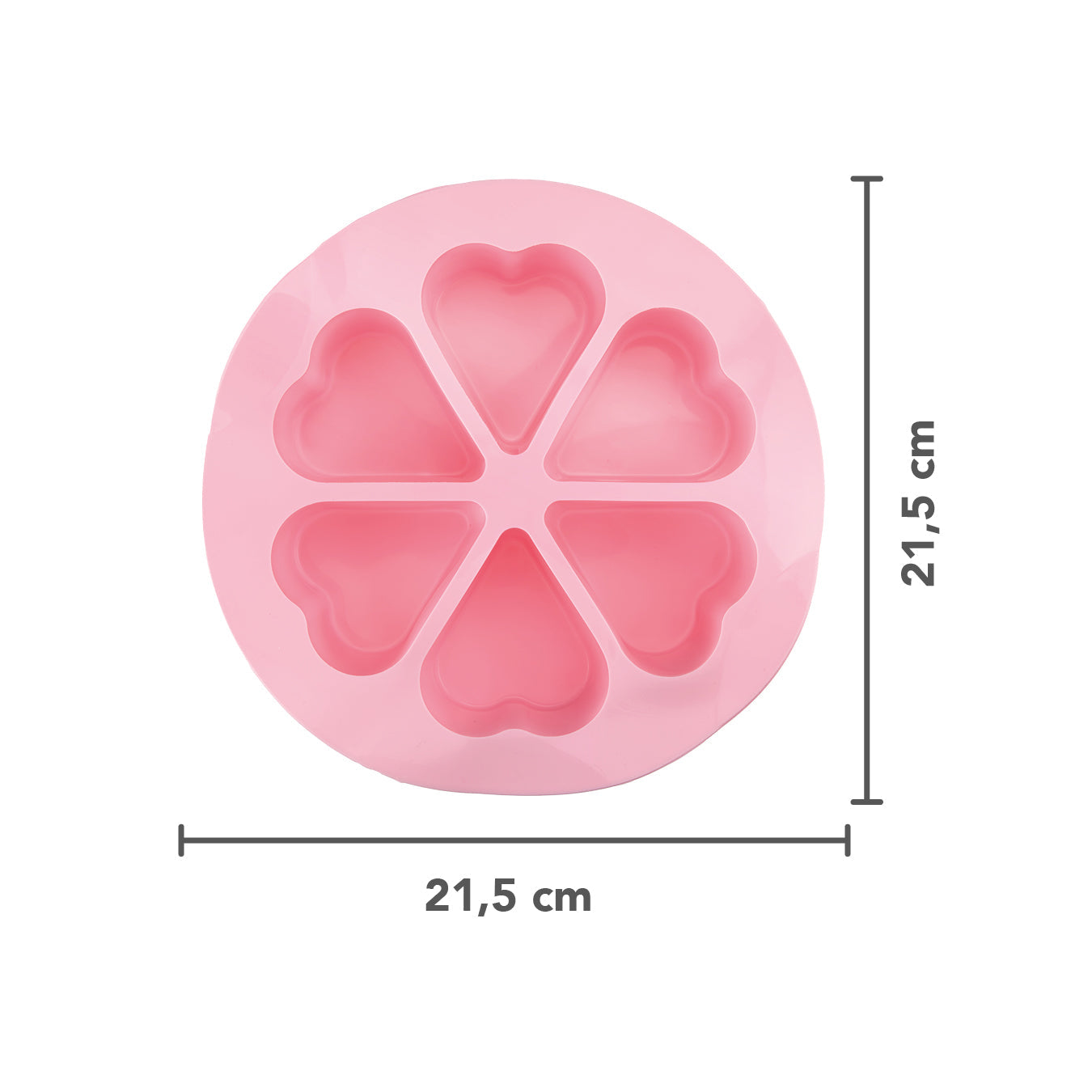 Silikon-Muffinform rosa Herzen - ideal für Varoma und Dampfgaraufsatz Monsieur Cuisine