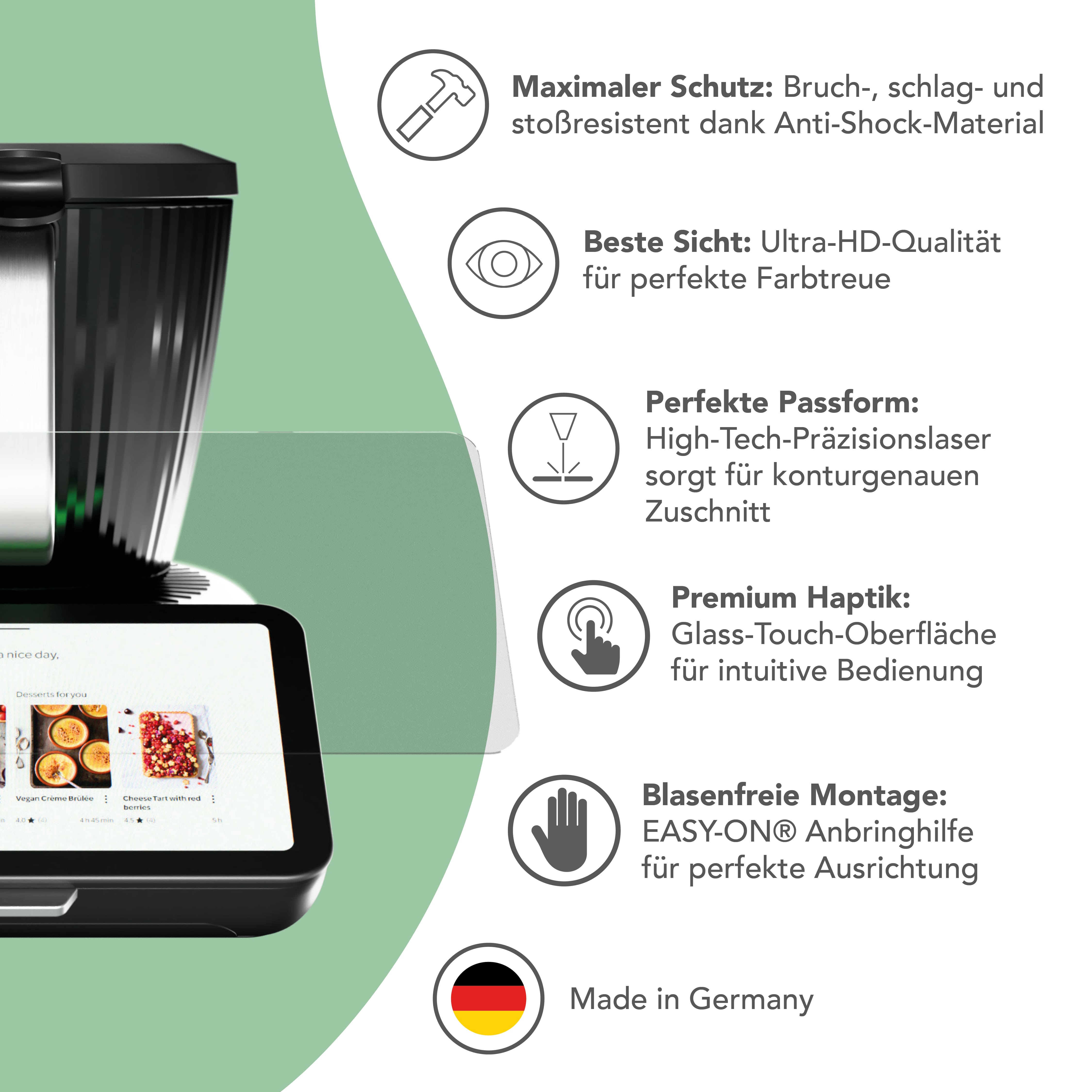 WunderScreen® | Hybrid-Glas Displayschutz für Thermomix TM7
