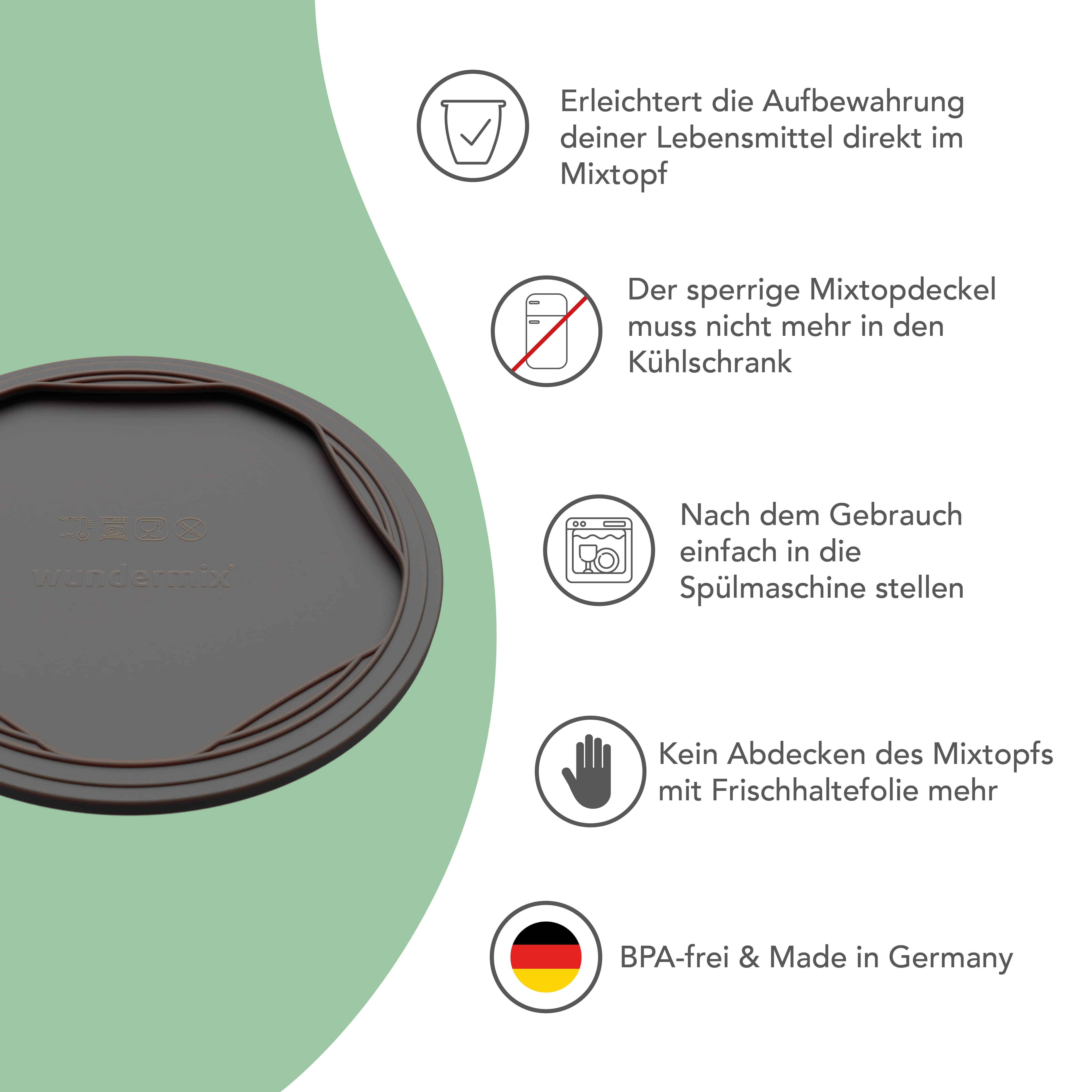 WunderLid® | Silikondeckel für Thermomix-Mixtopf TM7, TM6, TM5, TM31