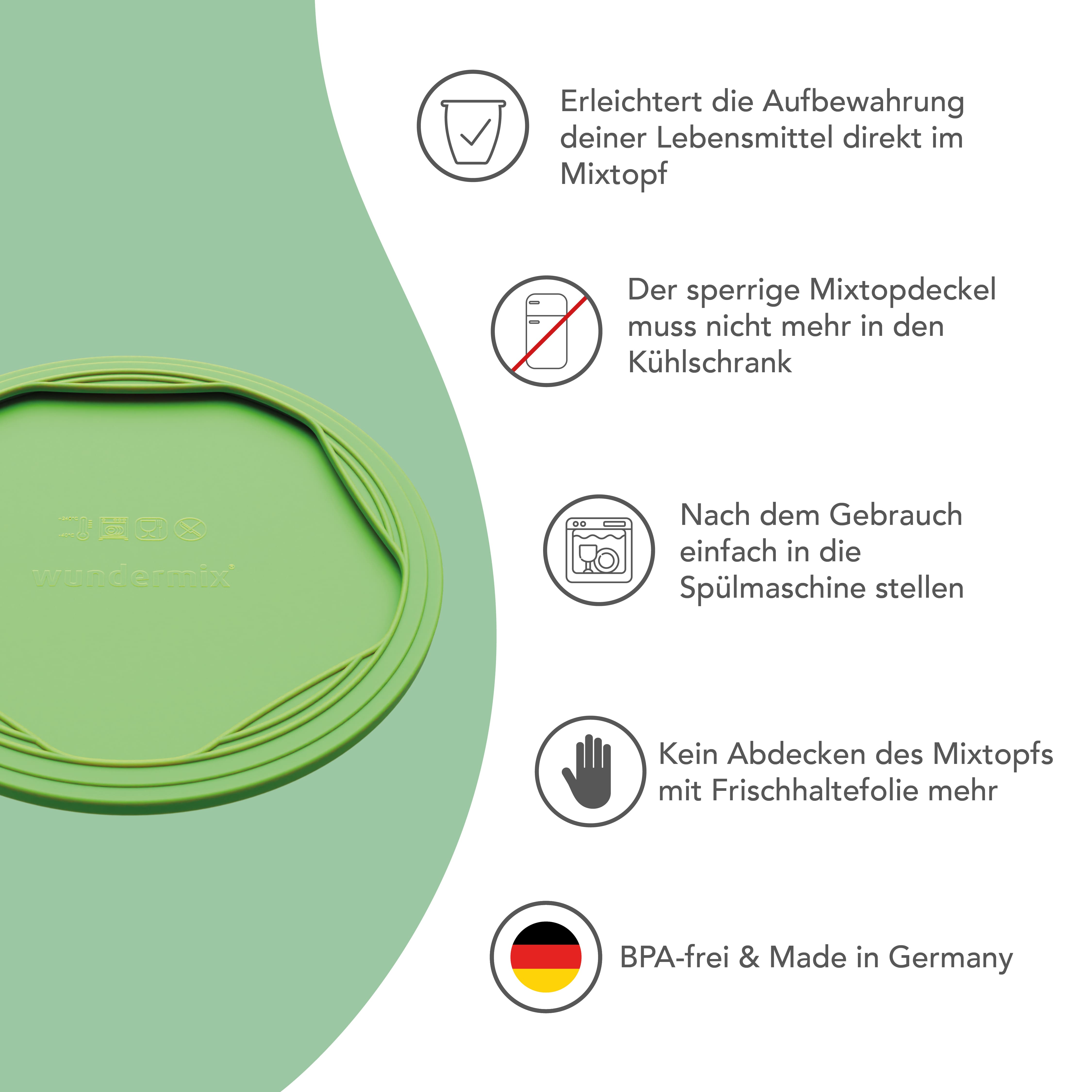 WunderLid® | Silikondeckel für Thermomix-Mixtopf TM7, TM6, TM5, TM31