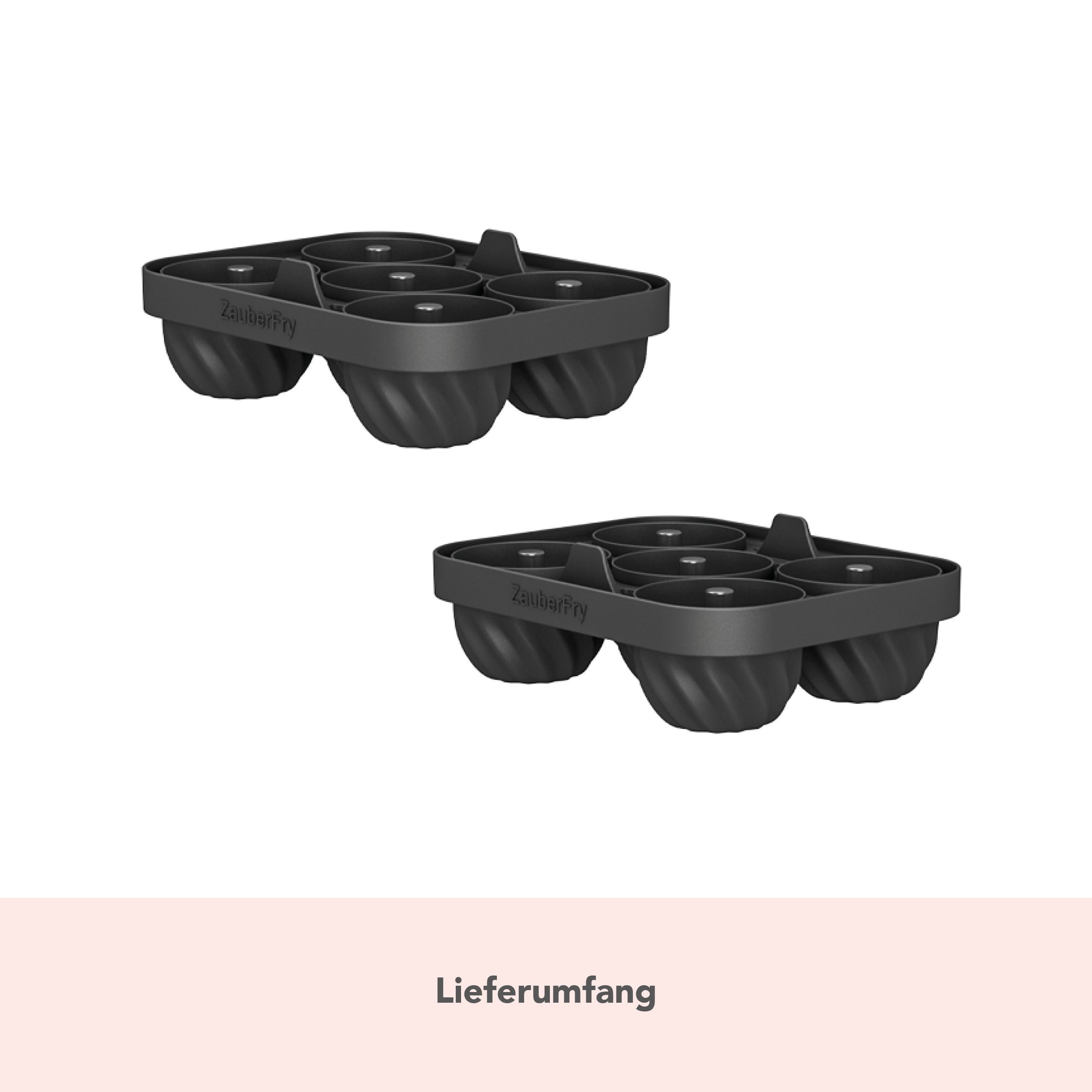 ZauberFry | Backform „Mini-Gugelhupf“ kompatibel mit Ninja Airfryer (2er-Set)
