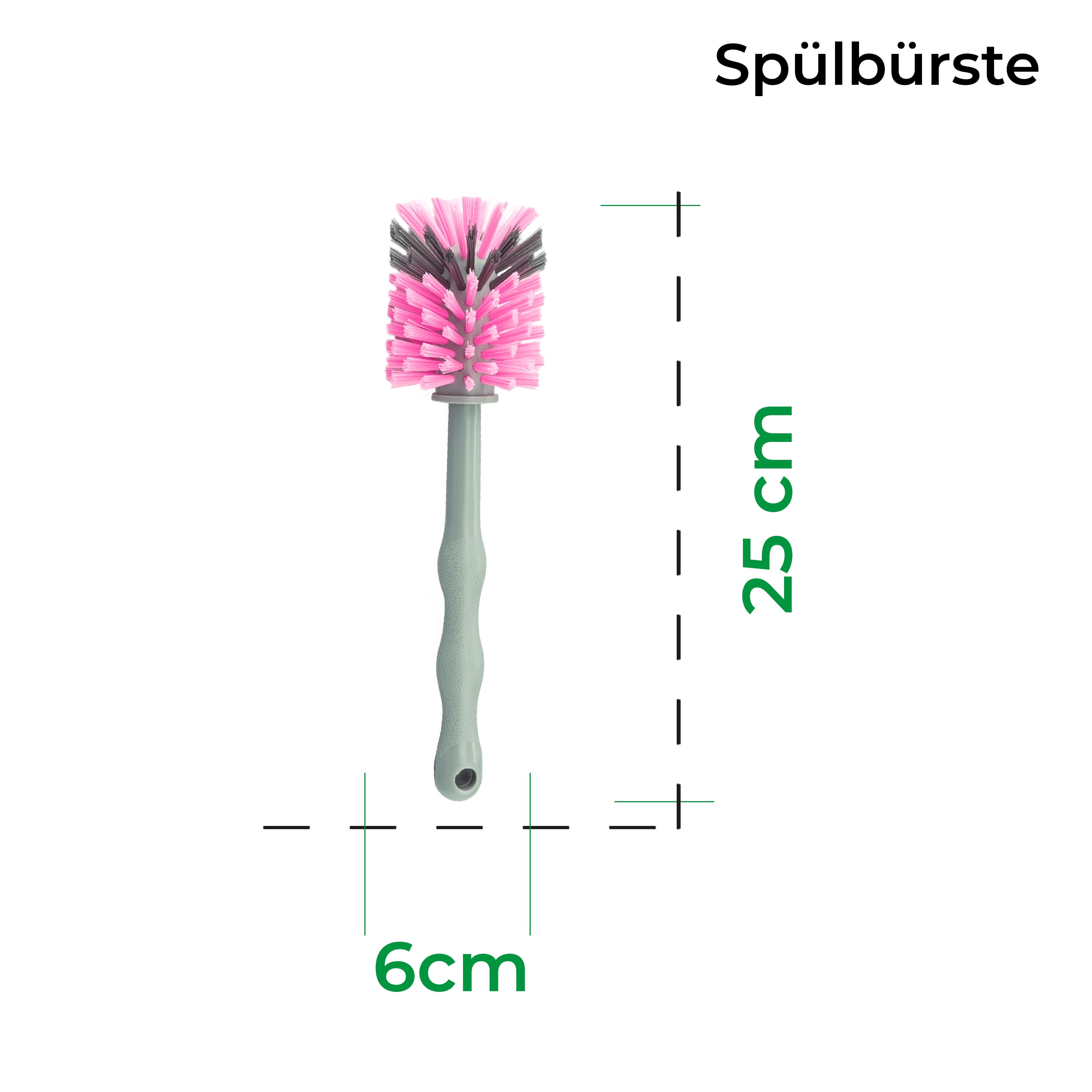 Spülbürsten 2er-Set (Grau & Rosa)