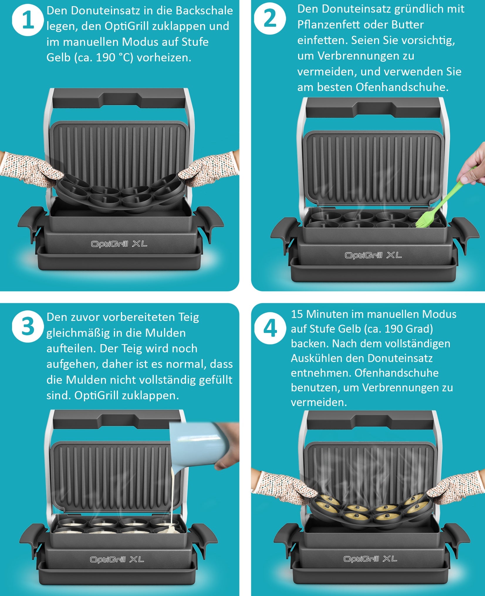 ZauberFry | Donuteinsatz für Tefal OptiGrill XL