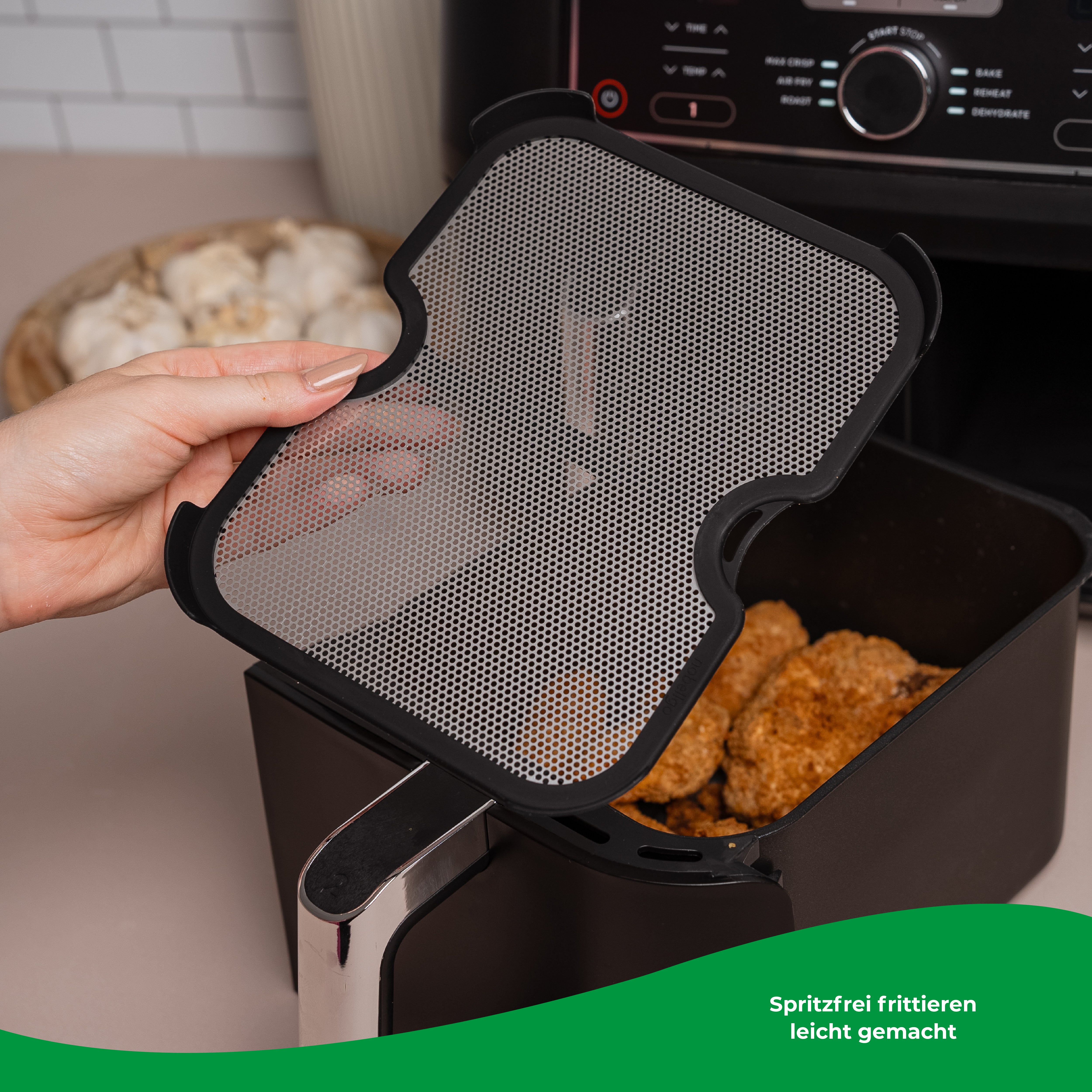 Für zauberhafte Gastgeber ZauberFry - Spritzschutz kompatibel mit Ninja Double (2er-Set)