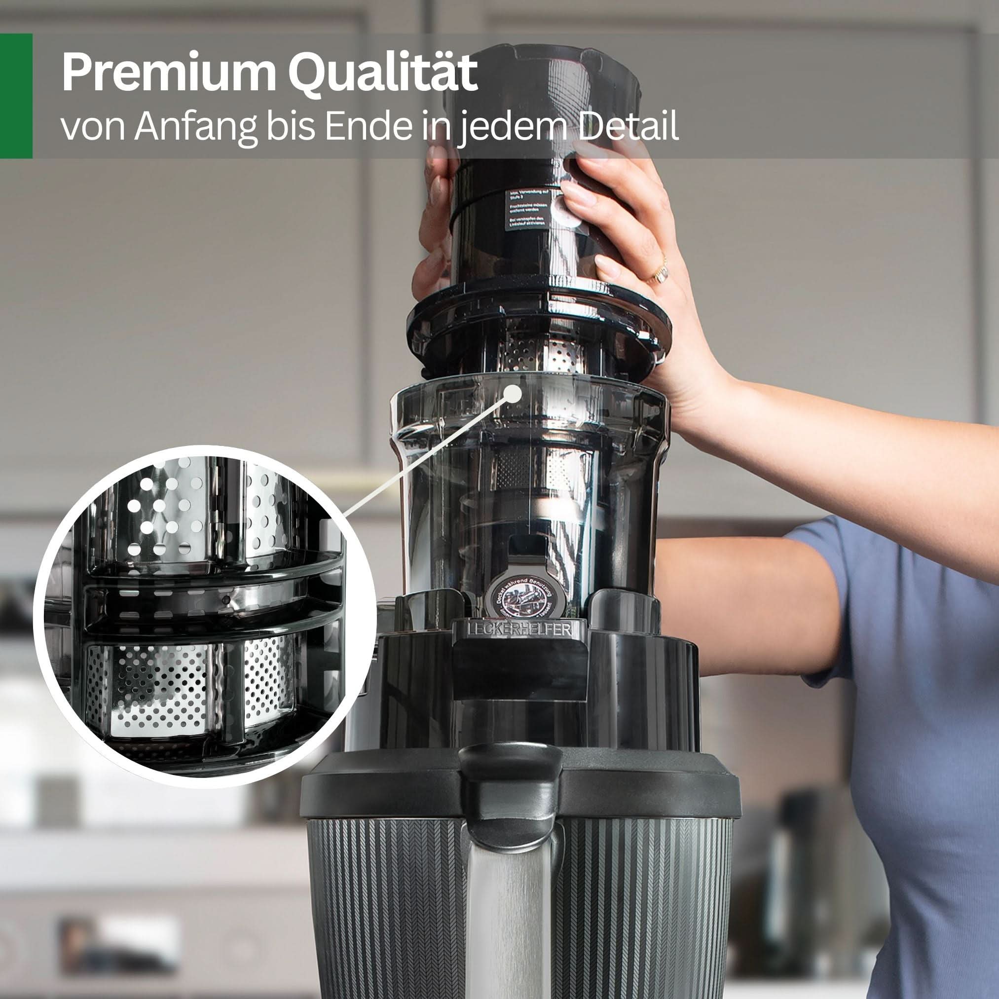 SaftPro | Slowjuicer / Entsafter inkl. Adapter für Thermomix TM7