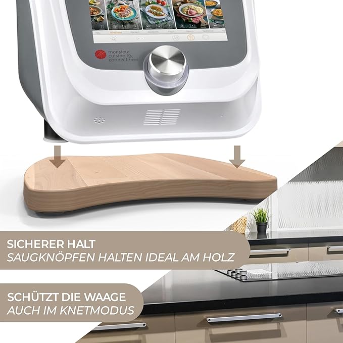 STERNEKOCH Gleitbrett aus Buchenholz für Monsieur Cuisine Smart, Trend, Connect