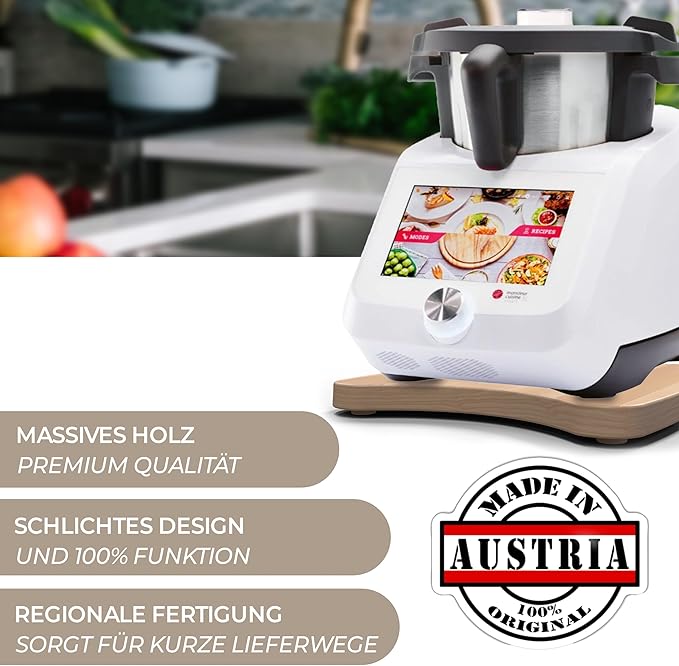 STERNEKOCH Gleitbrett aus Buchenholz für Monsieur Cuisine Smart, Trend, Connect