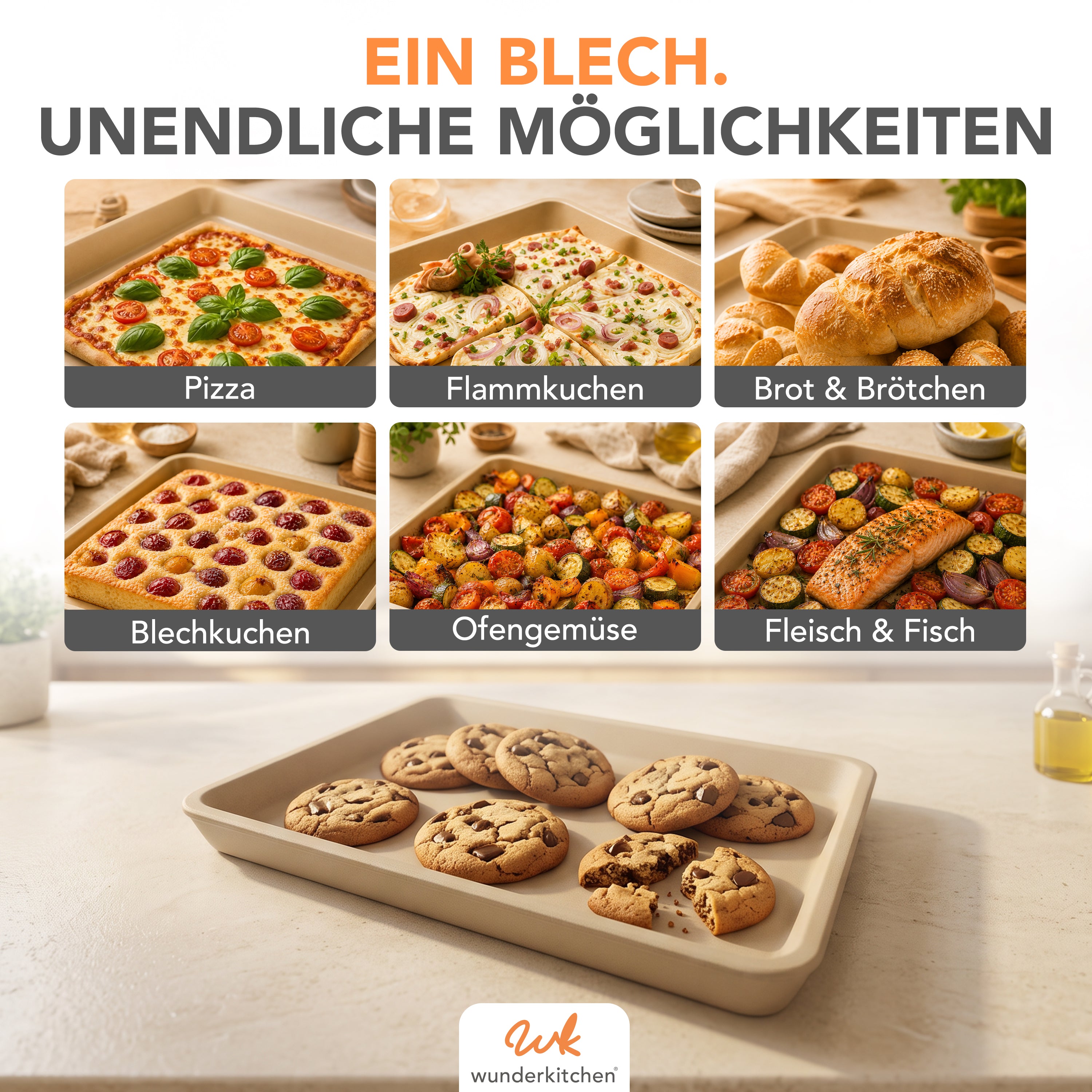 WunderKitchen® | Stoneware Backblech (41×30,5 cm)