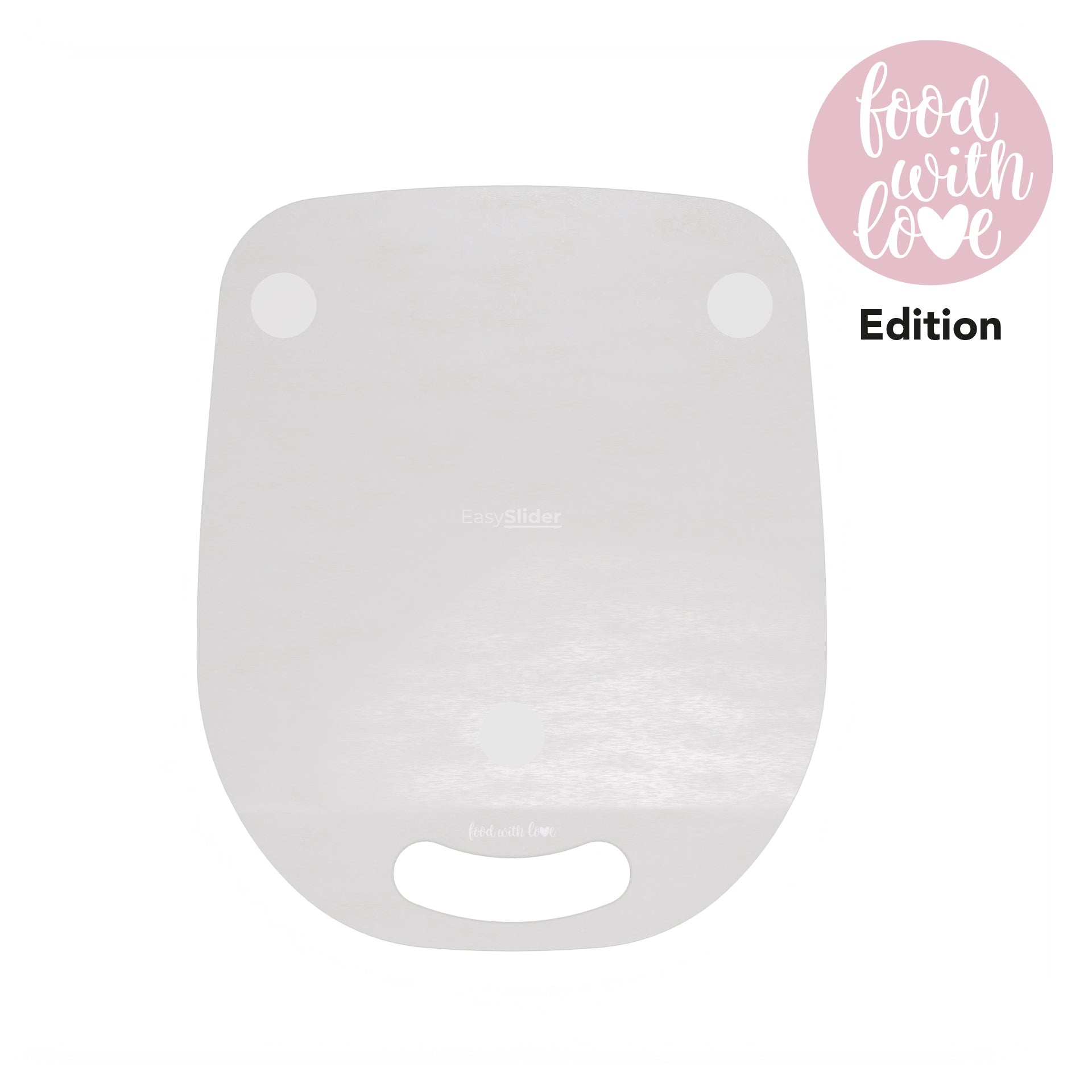 EasySlider® | Gleitbrett aus Acrylglas für Thermomix TM6, TM5 | «food with love» Edition