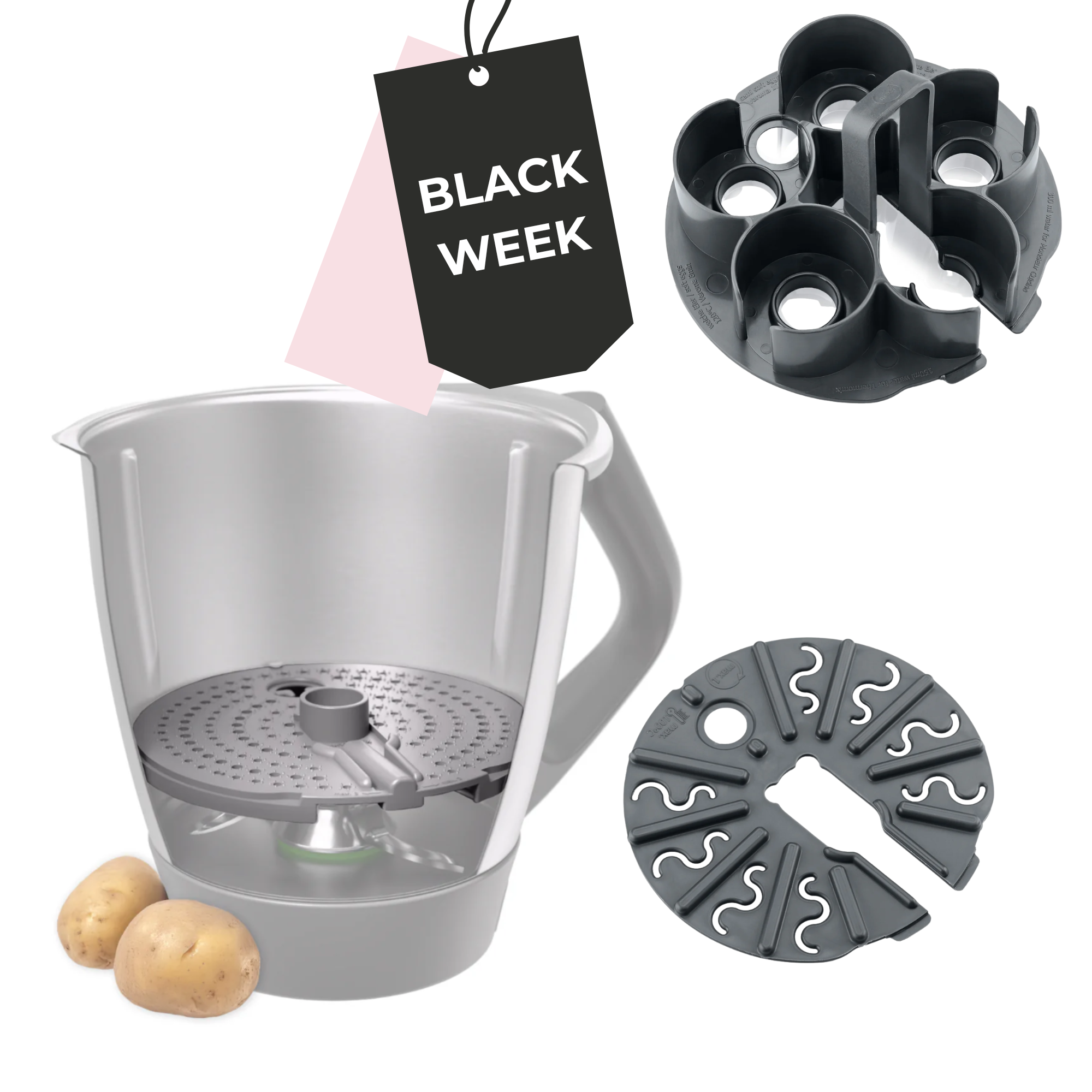 Peel & Cook Set für Thermomix | WunderPeeler® V2 + WunderPlate® + EggPro