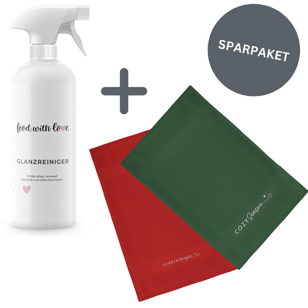 Reinigungs-Bundle für ein strahlendes Zuhause - Mikrofasertücher & Glanzreiniger